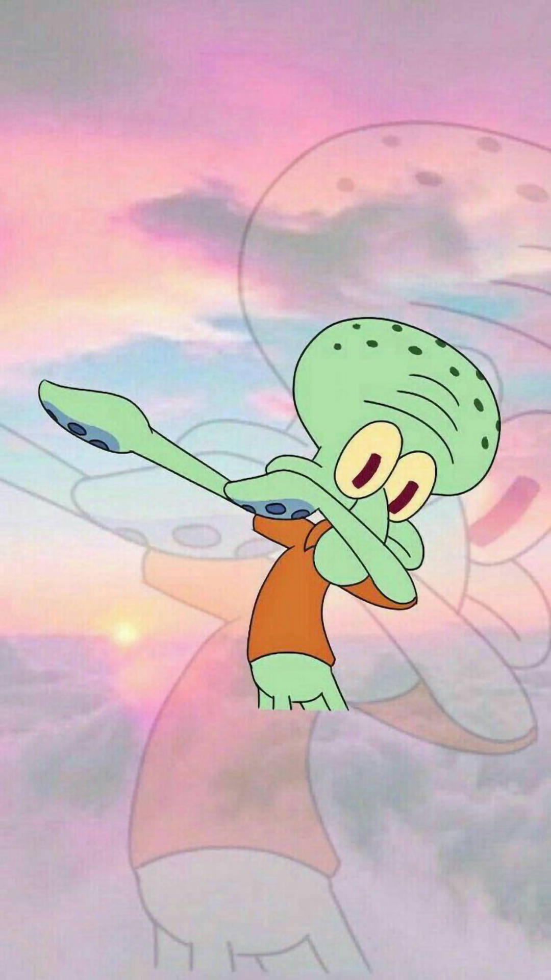 Squidward Dabbing hài hước phong cách thẩm mỹ Hình nền