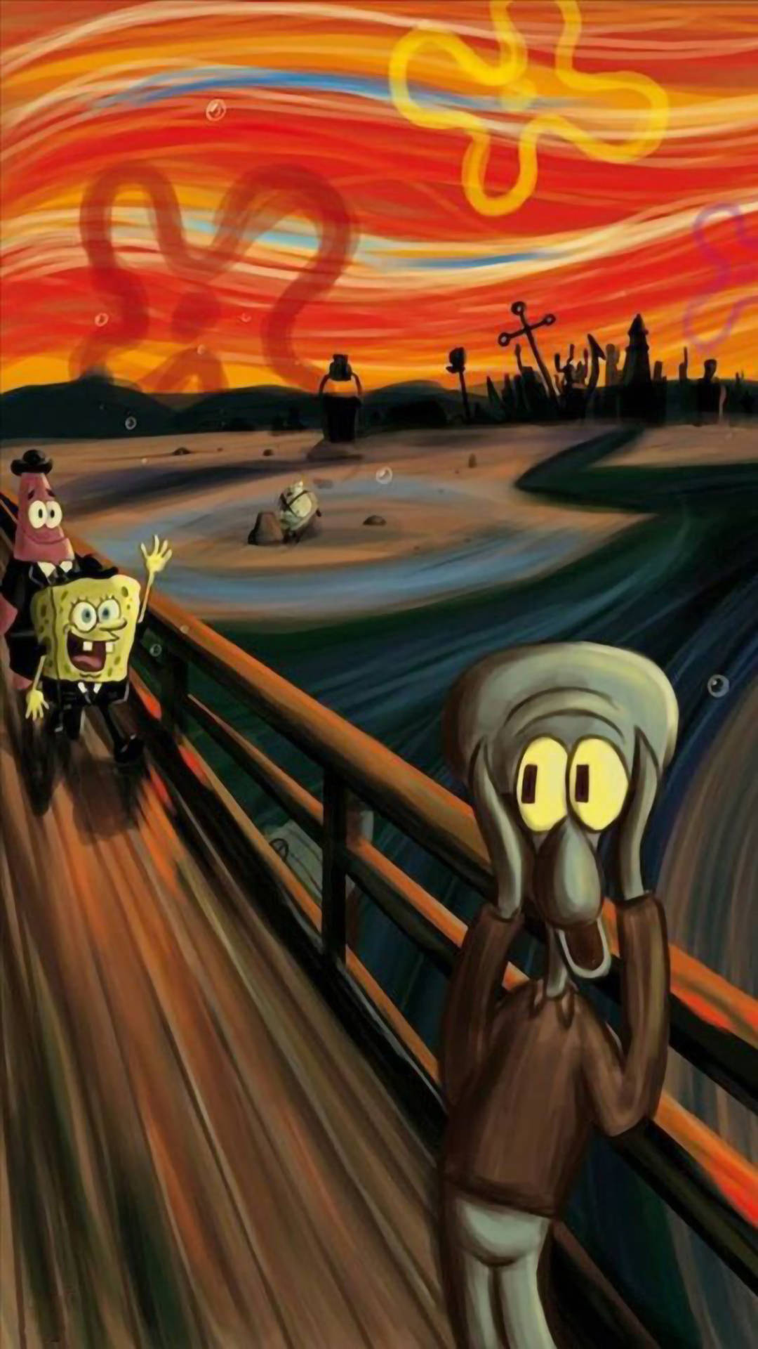 Squidward Hét Hài Hước Thẩm Mỹ Hình nền