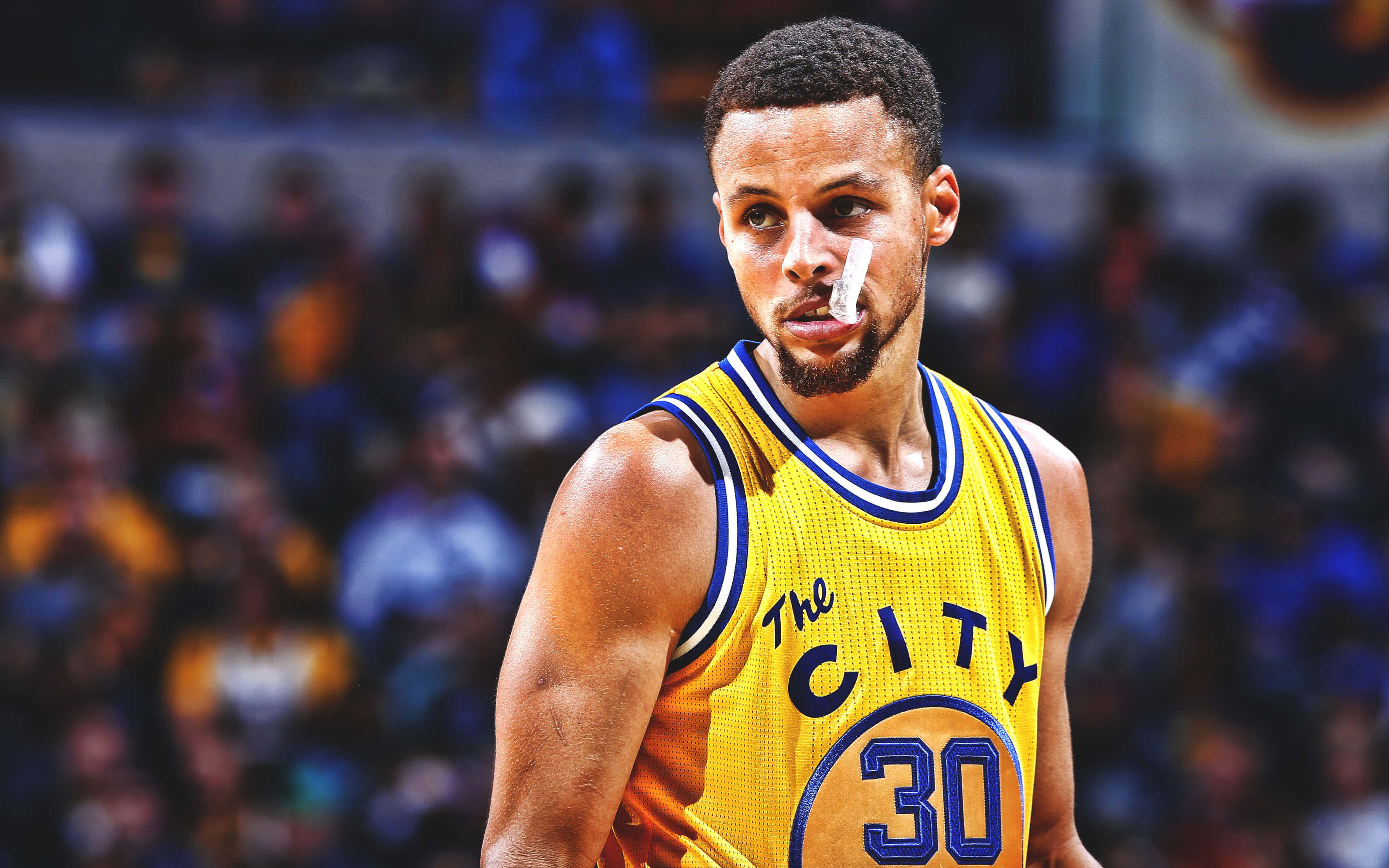 Stephen Curry 4K Đeo Miếng Bảo Vệ Răng Hình nền