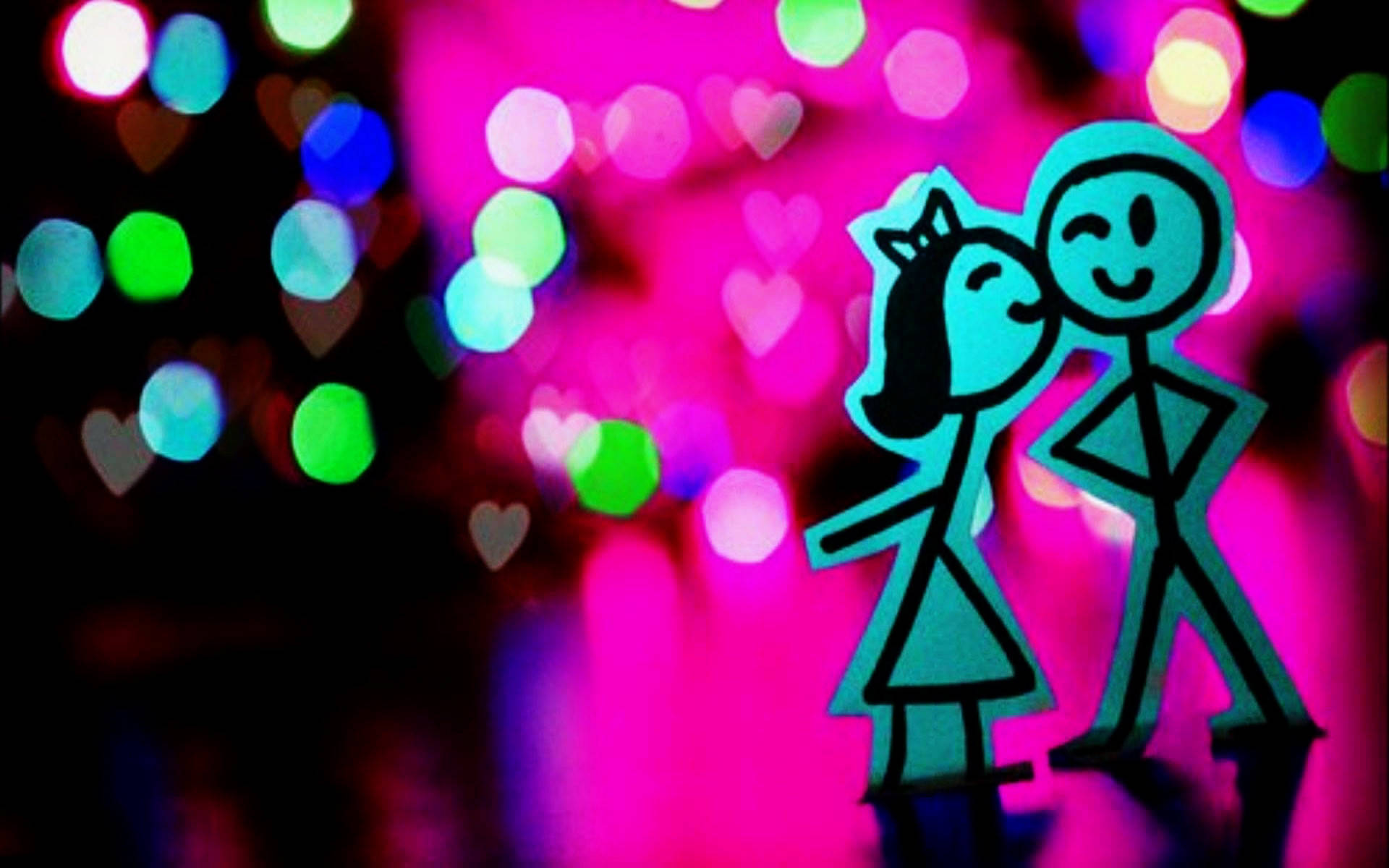Stickman Tình Yêu Dễ Thương Hình nền