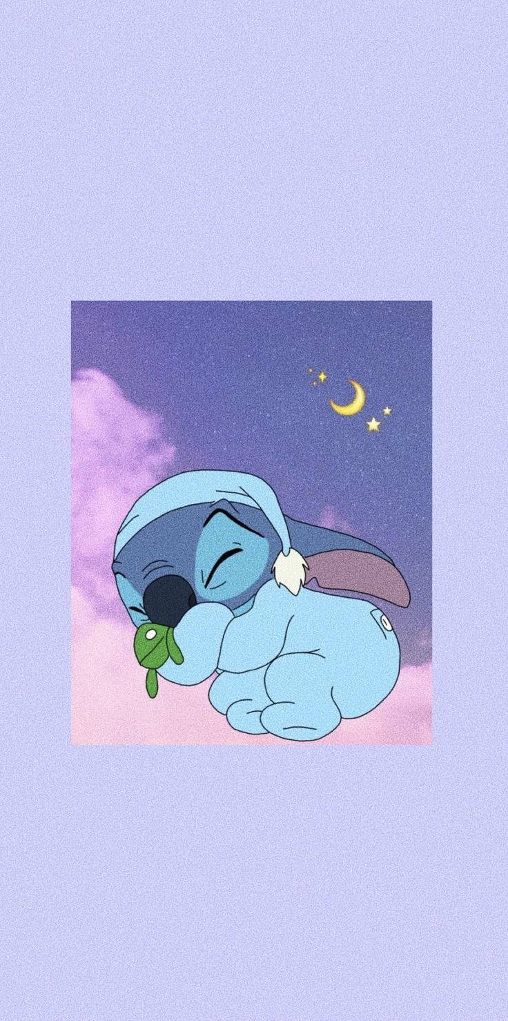 Stitch Hoạt Hình Thẩm Mỹ Trên Mây Hình nền