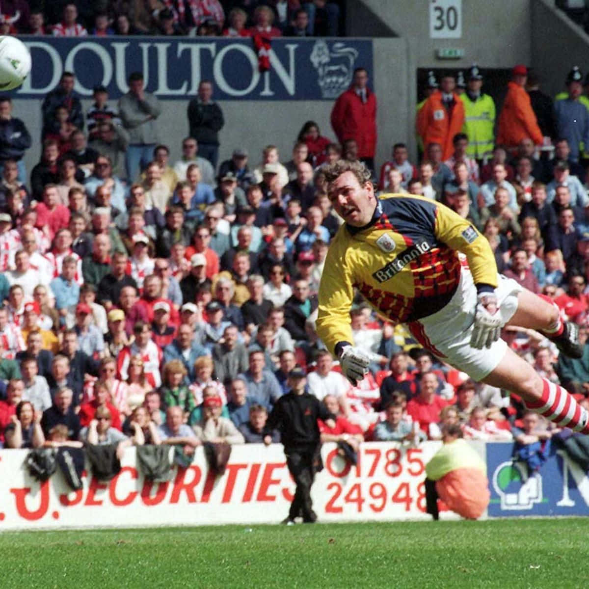 Stoke City Thủ môn Neville Southall Trong Trận Đấu Hình nền