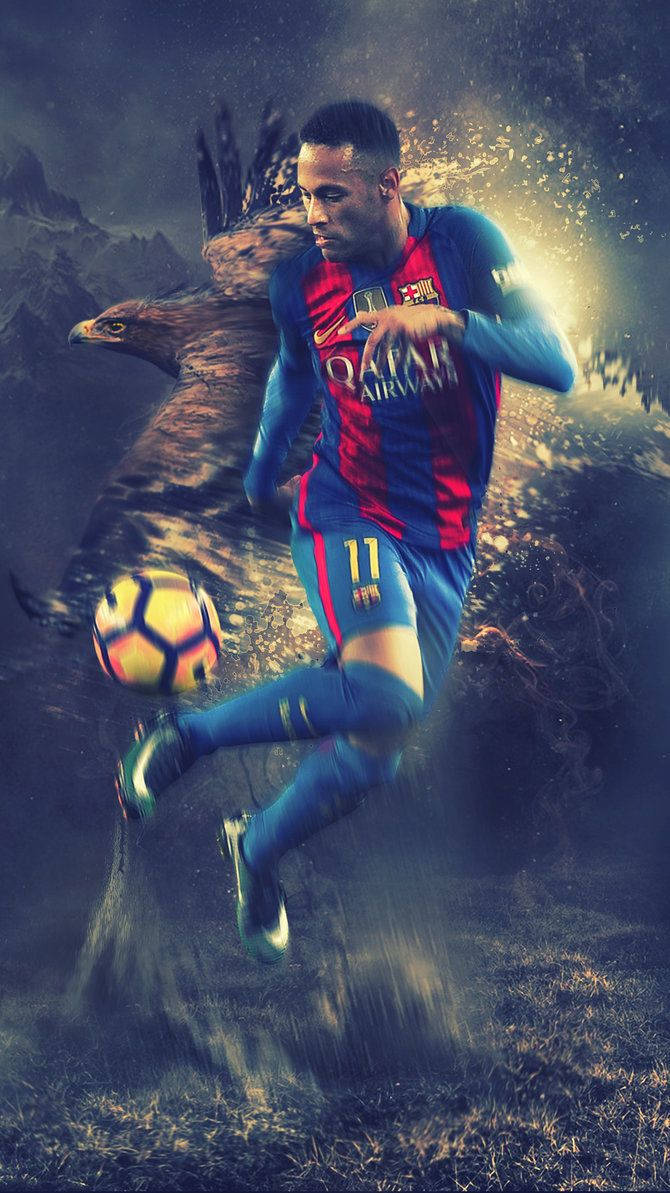 Sự Nhanh Nhẹn Của Neymar Được Phô Diễn Hình nền
