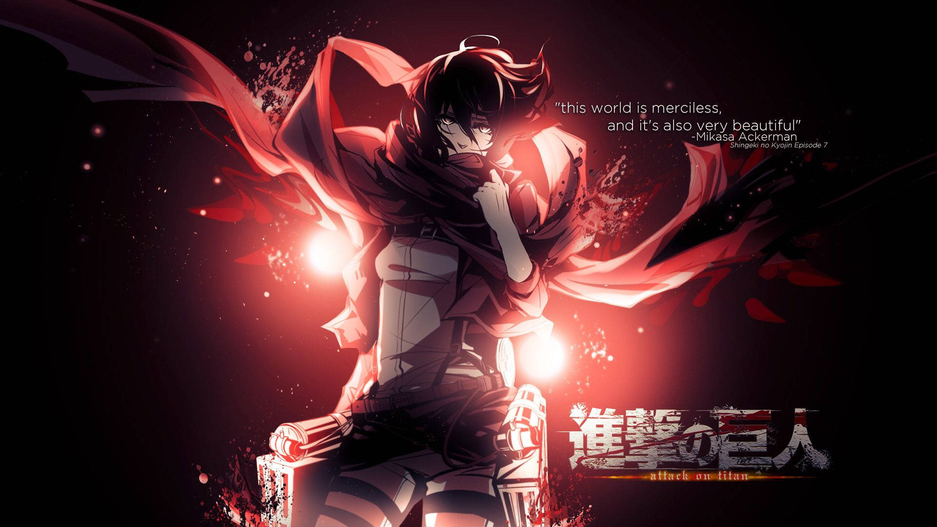 Sức mạnh của những điều cơ bản - Mikasa Ackerman của Attack On Titan Hình nền
