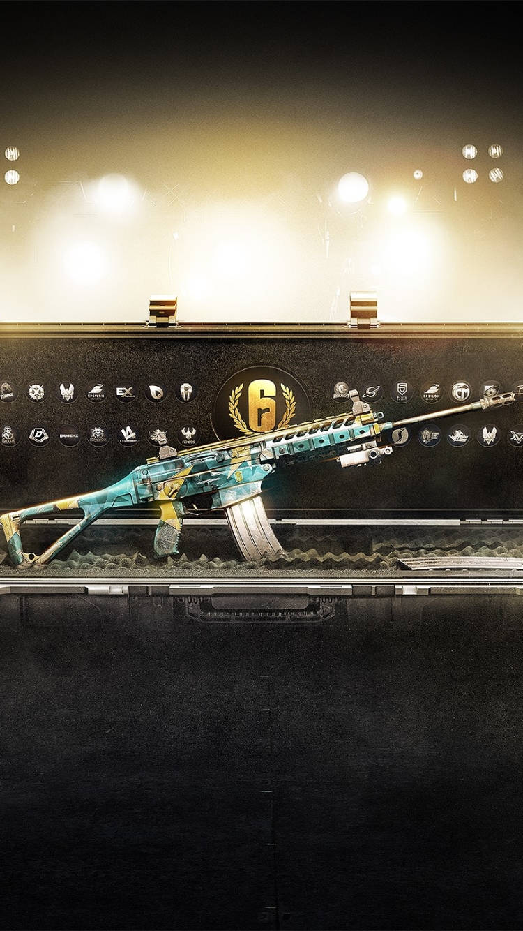 Súng Blue Nebula Rainbow Six Siege iPhone Hình nền
