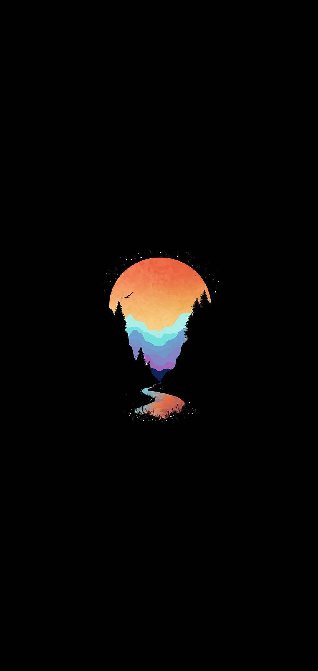 Suối Núi AMOLED Hình nền