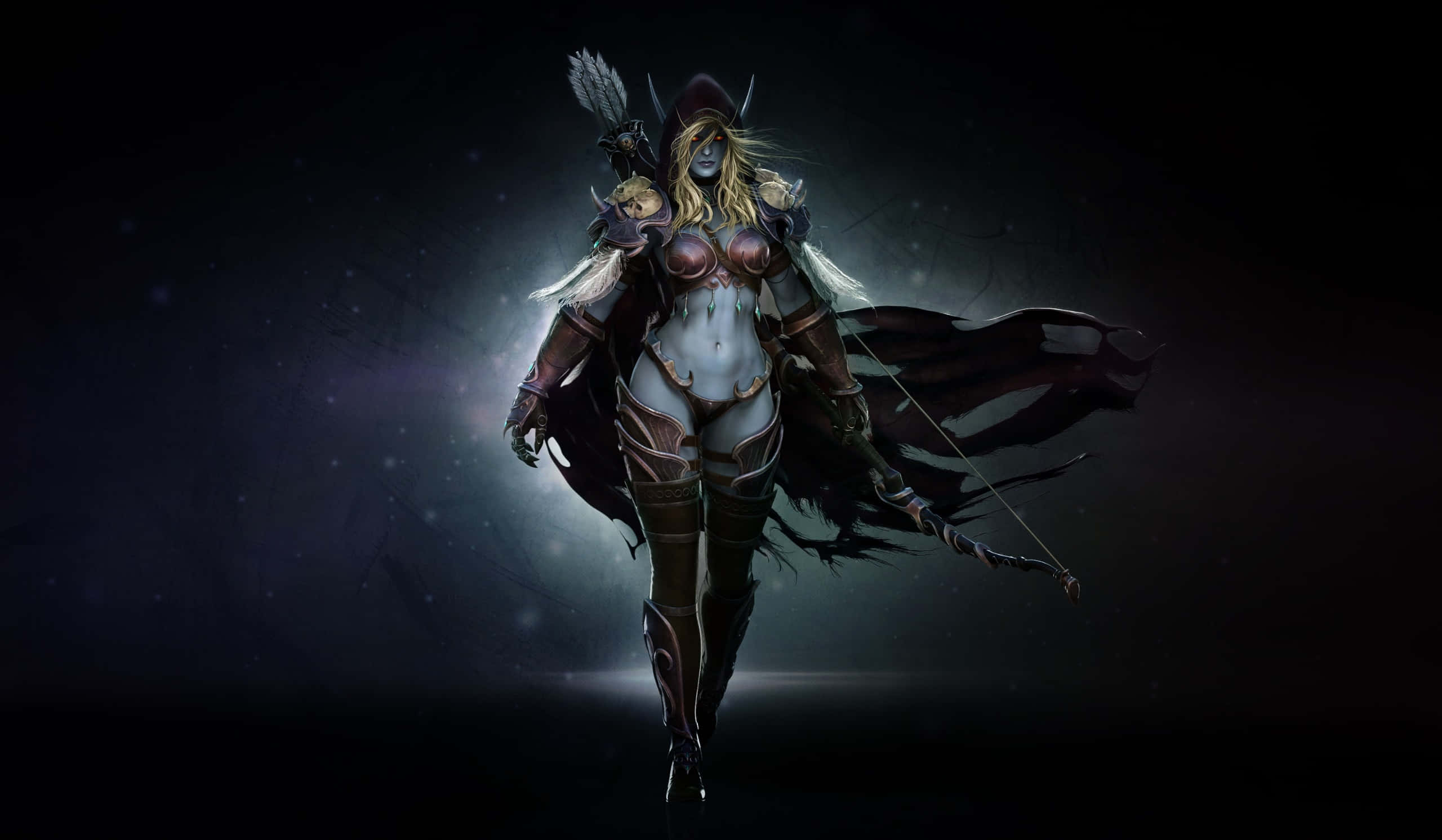 Sylvanas Windrunner dưới ánh trăng Hình nền