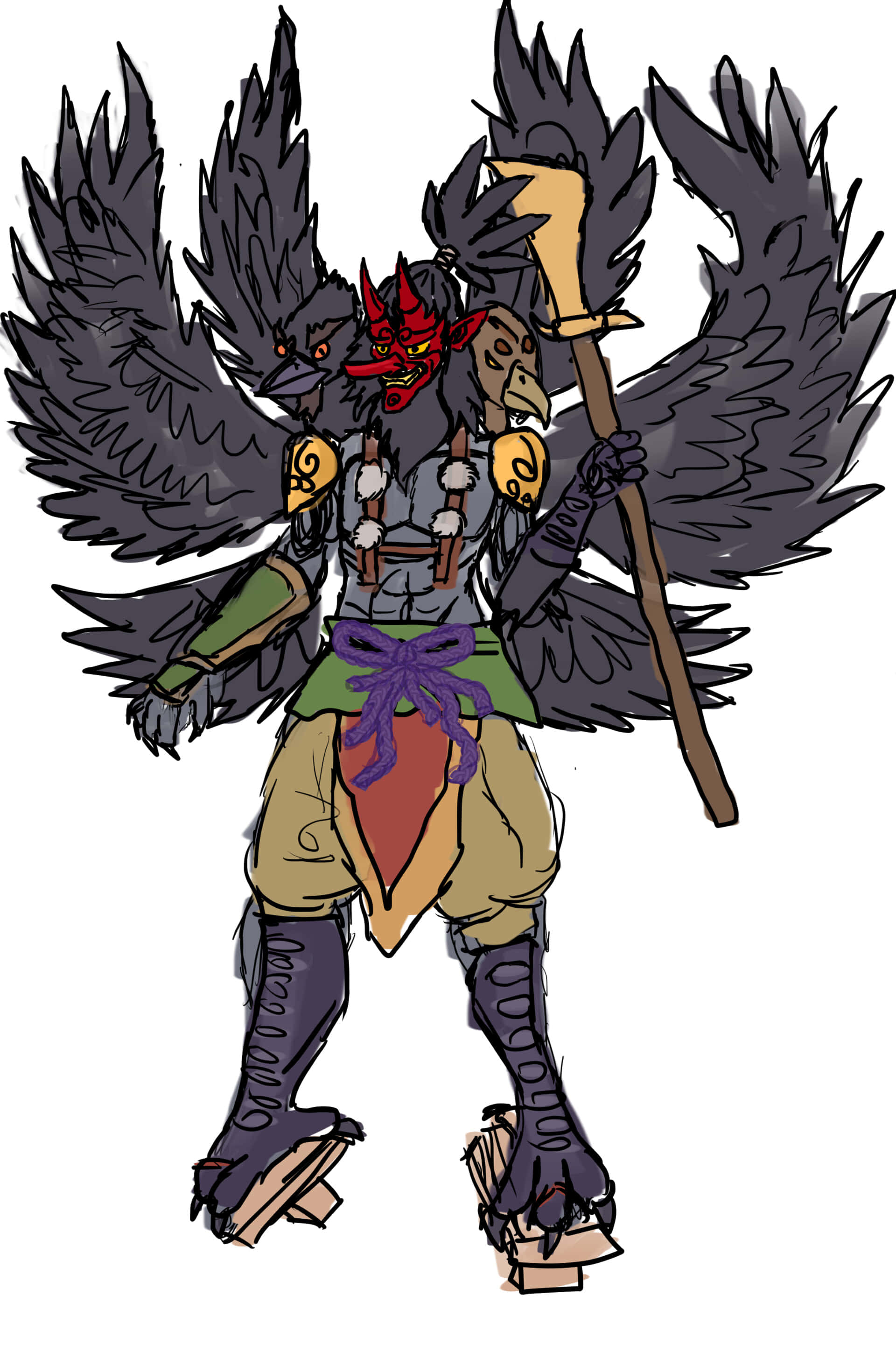 Tác phẩm nghệ thuật Tengu mê hoặc Hình nền