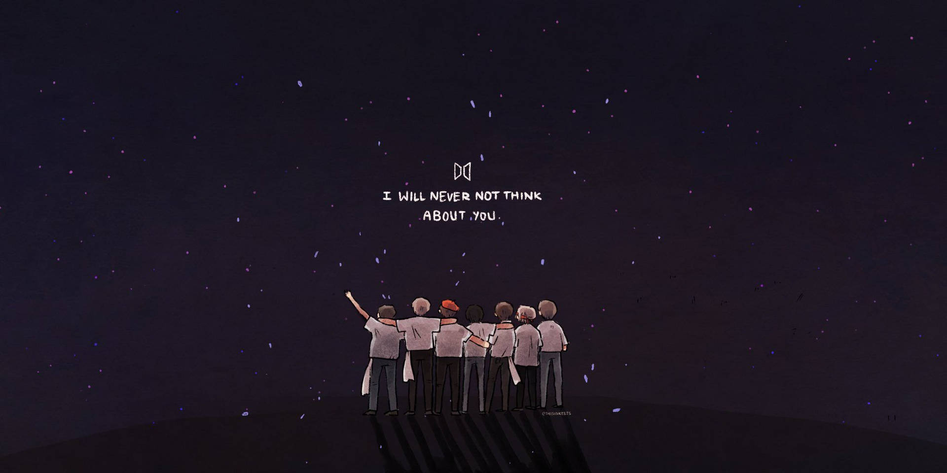 Hình nền tác phẩm nghệ thuật logo BTS