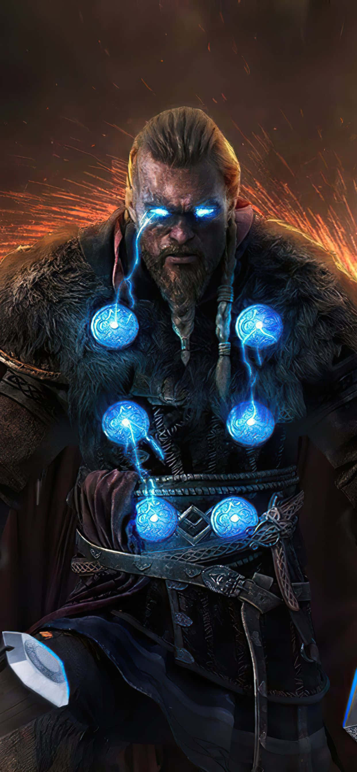 Tác phẩm nghệ thuật Viking Eivor Hình nền iPhone Xs Max Assassin's Creed Valhalla Hình nền