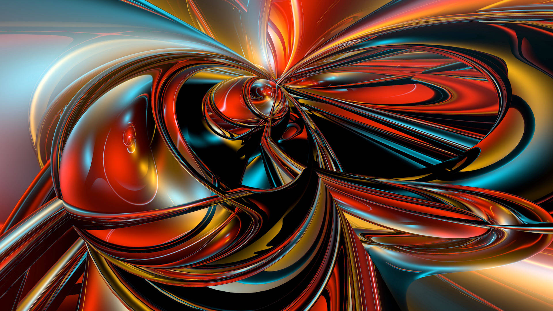 hình nền nghệ thuật trừu tượng fractal 3D đầy màu sắc