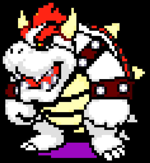 Tác phẩm nghệ thuật Bowser dạng pixel Hình nền