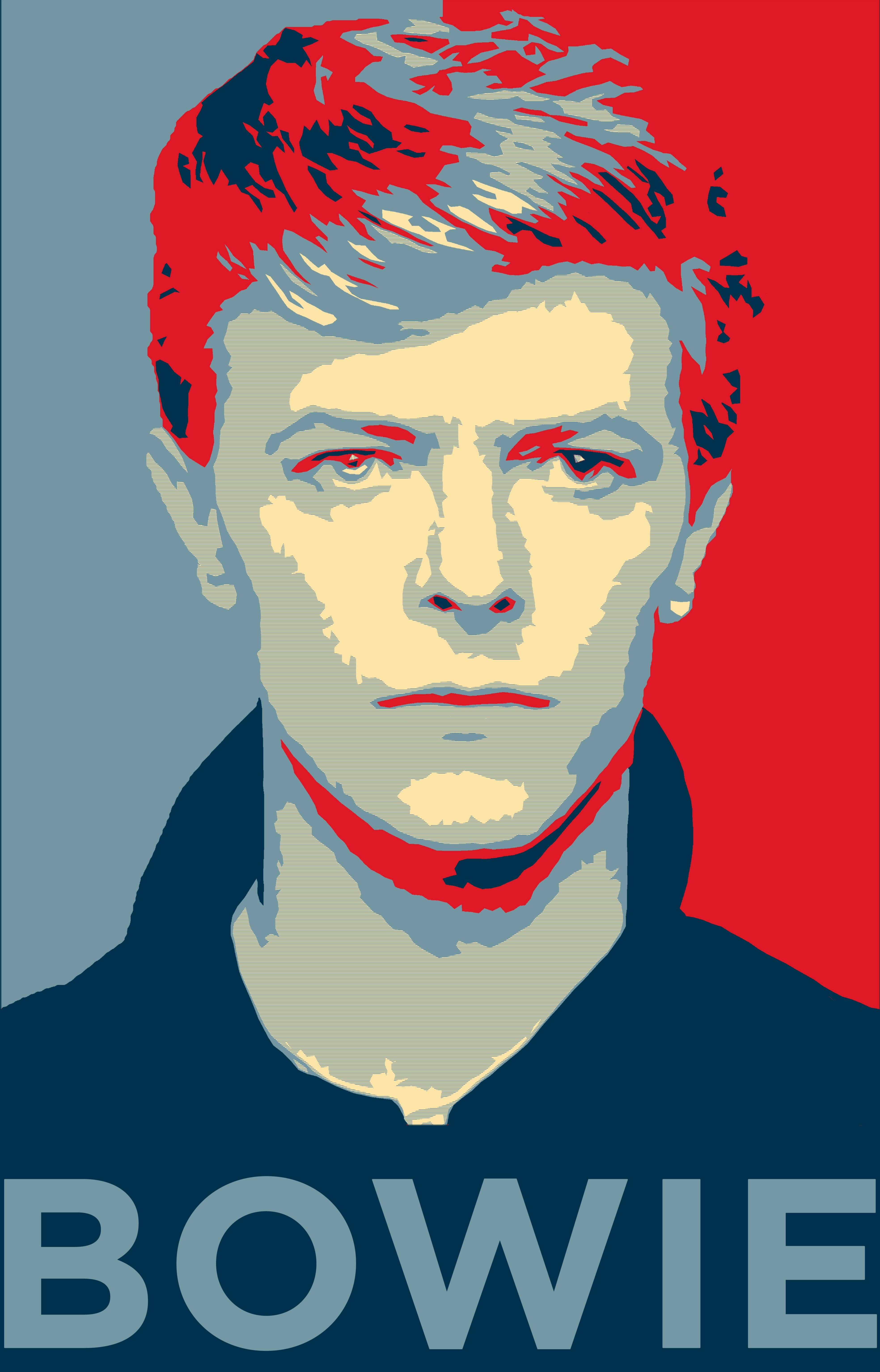 Tác phẩm nghệ thuật David Bowie Đỏ Xanh Hình nền