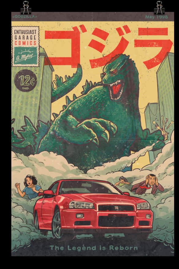 Tác phẩm nghệ thuật Godzilla phong cách truyện tranh Hình nền