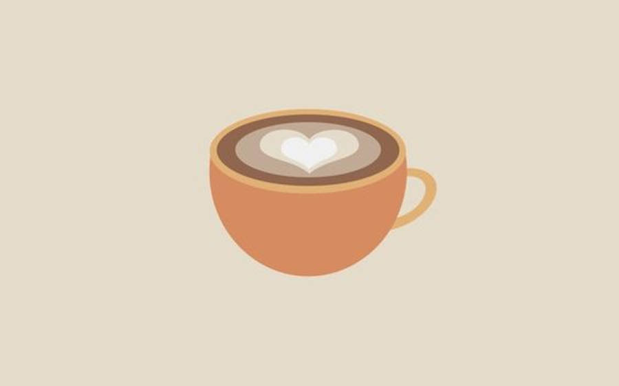 Tách Cappuccino Phong Cách Tối Giản Hình nền