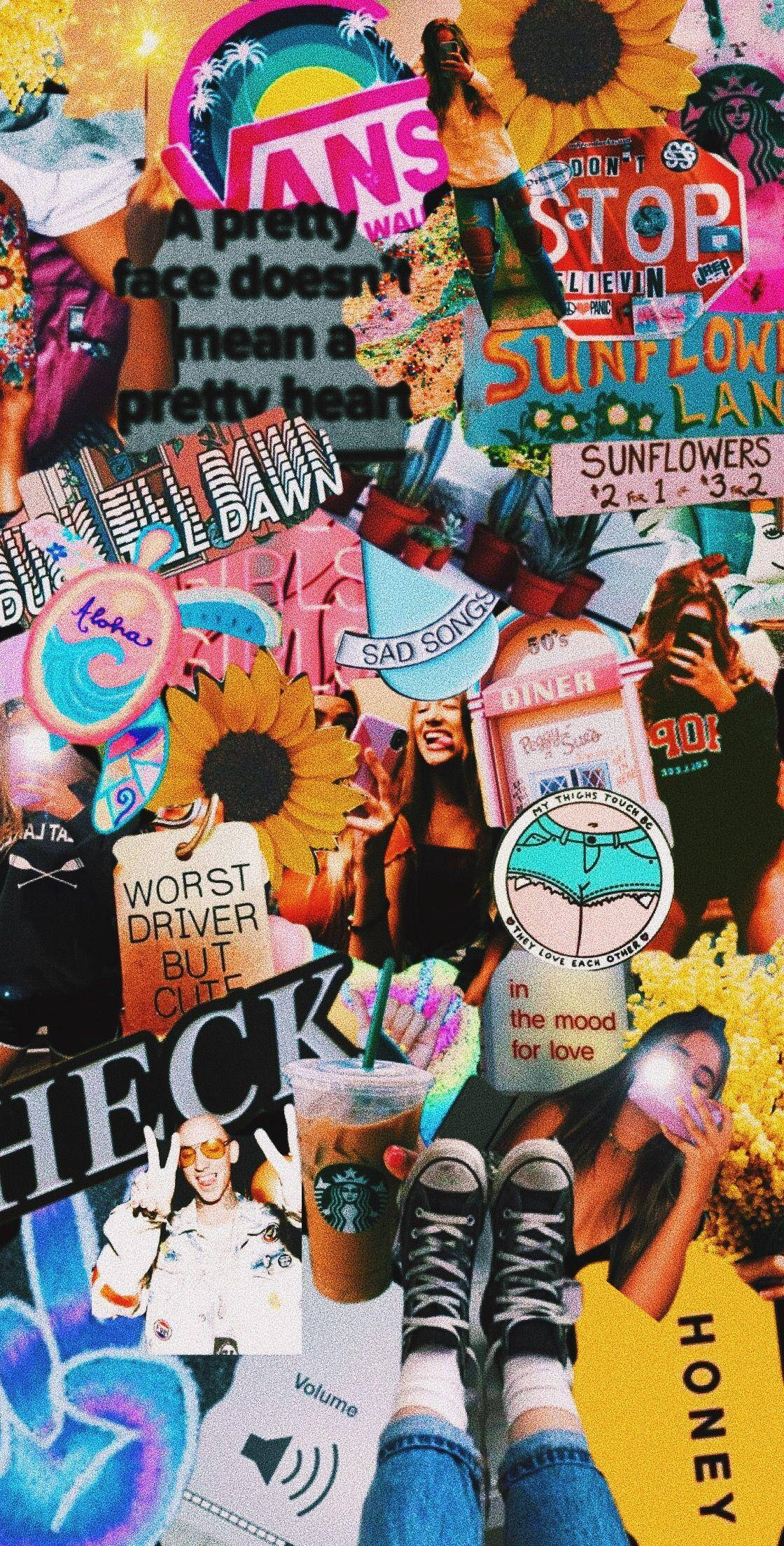 Tài xế tệ nhất nhưng dễ thương VSCO Collage Hình nền