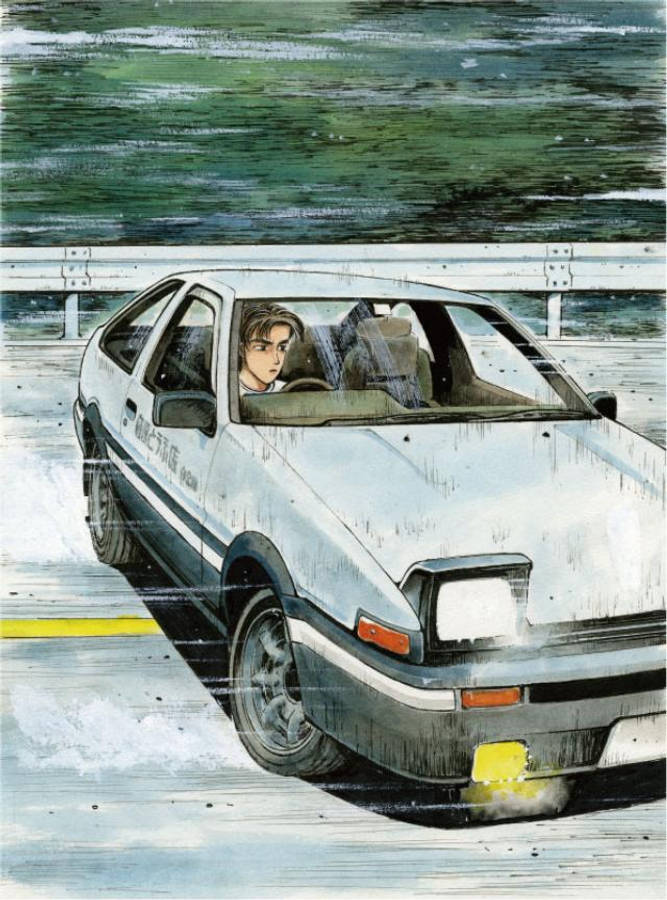 Takumi Fujiwara lái xe anime Hình nền