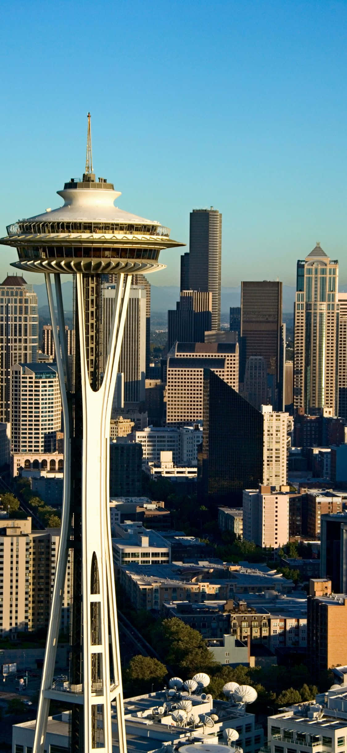 Tận hưởng đường chân trời Seattle từ iPhone X của bạn Hình nền