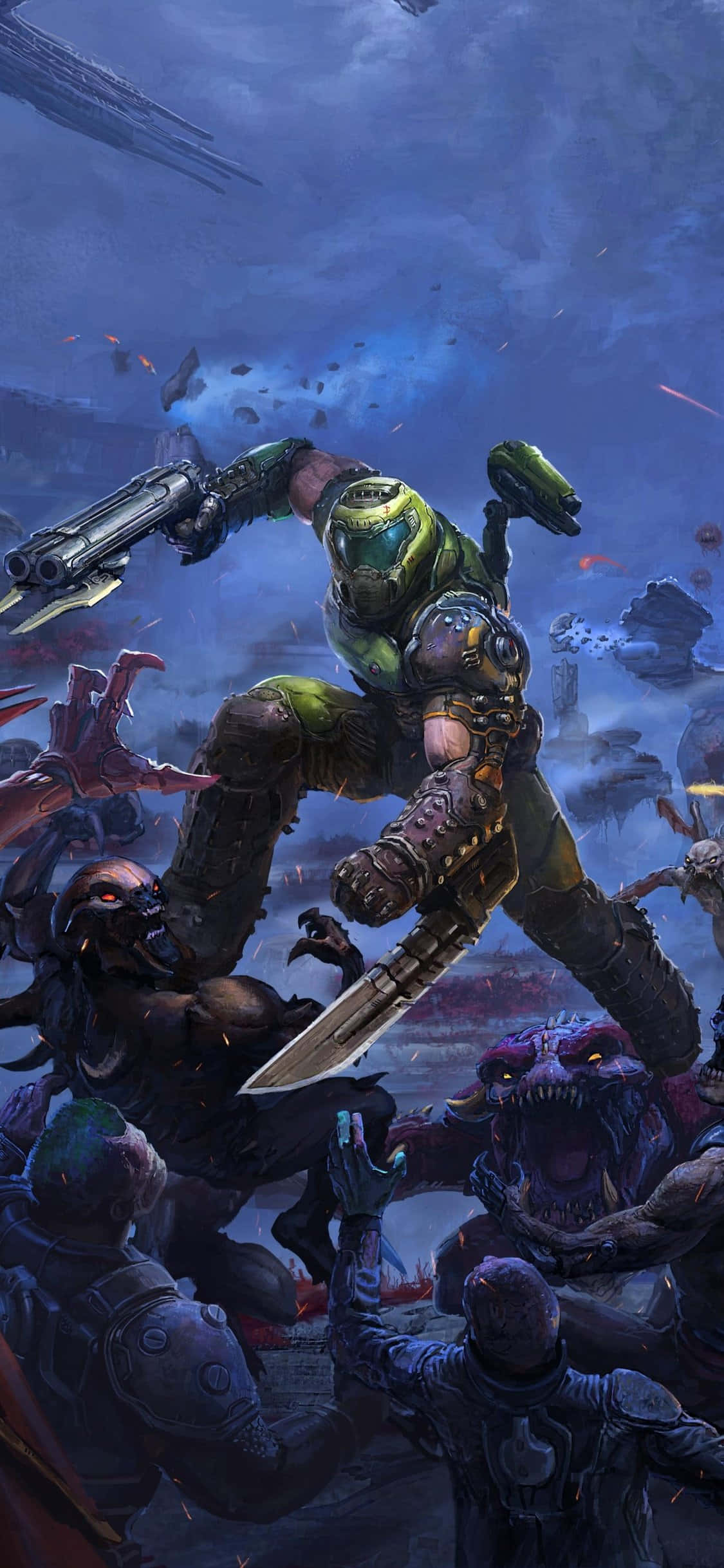 Tận hưởng hành động kịch tính của Doom Eternal trên iPhone Hình nền