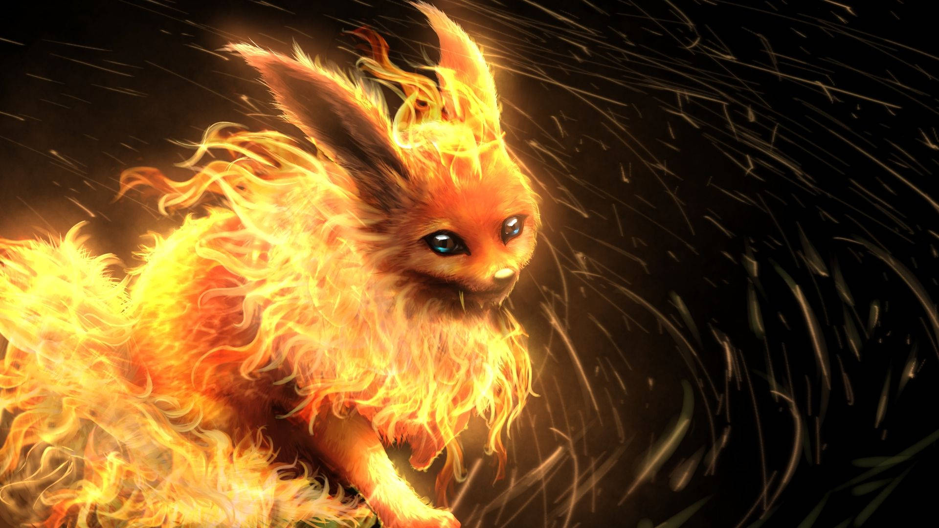 Tận hưởng nắng cùng Flareon hệ Lửa. Hình nền