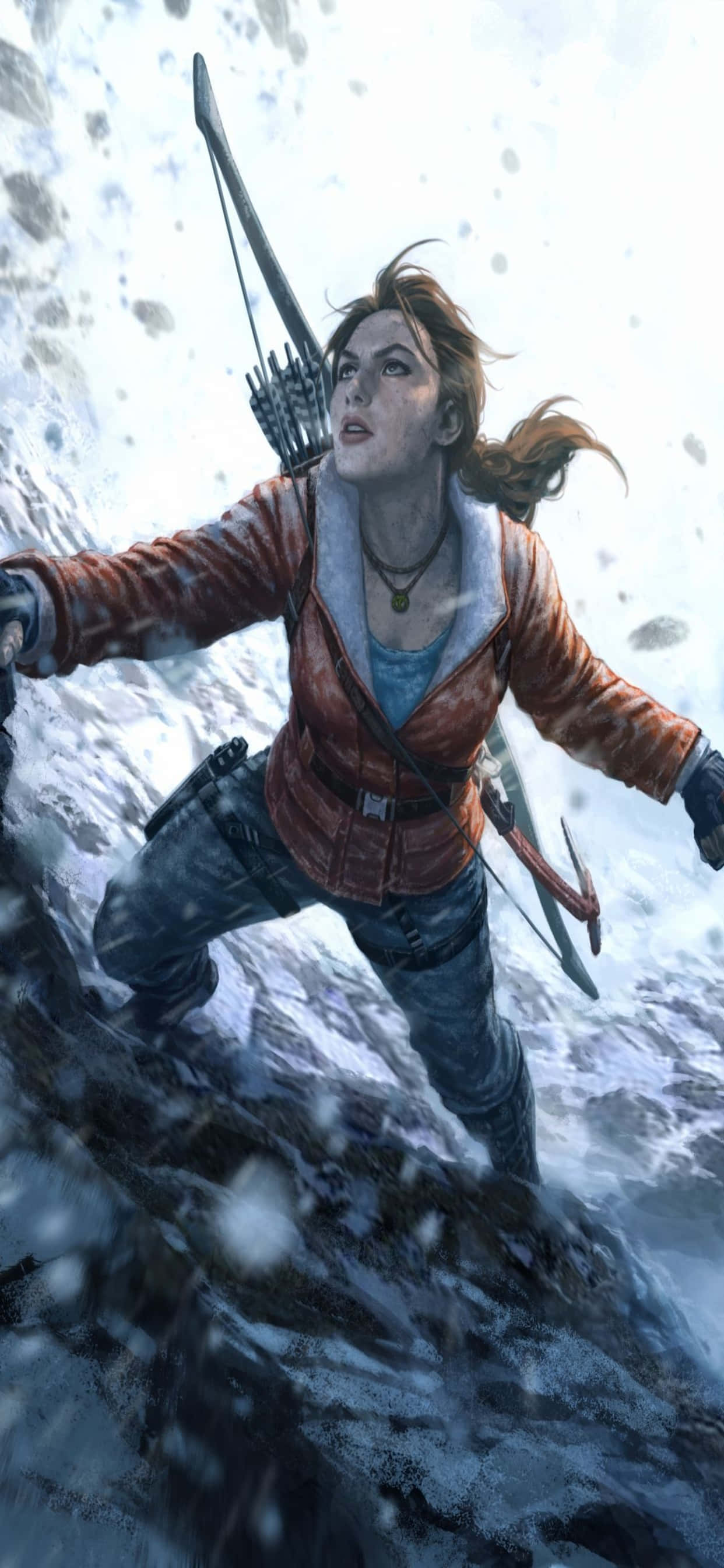 Tận hưởng Rise Of The Tomb Raider trên iPhone Xs Max mới Hình nền