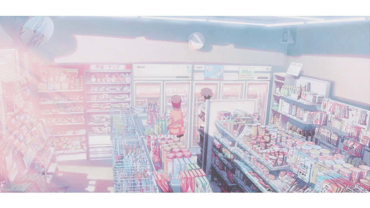 Tận hưởng thế giới hồng rực rỡ với phong cách anime màu hồng Hình nền