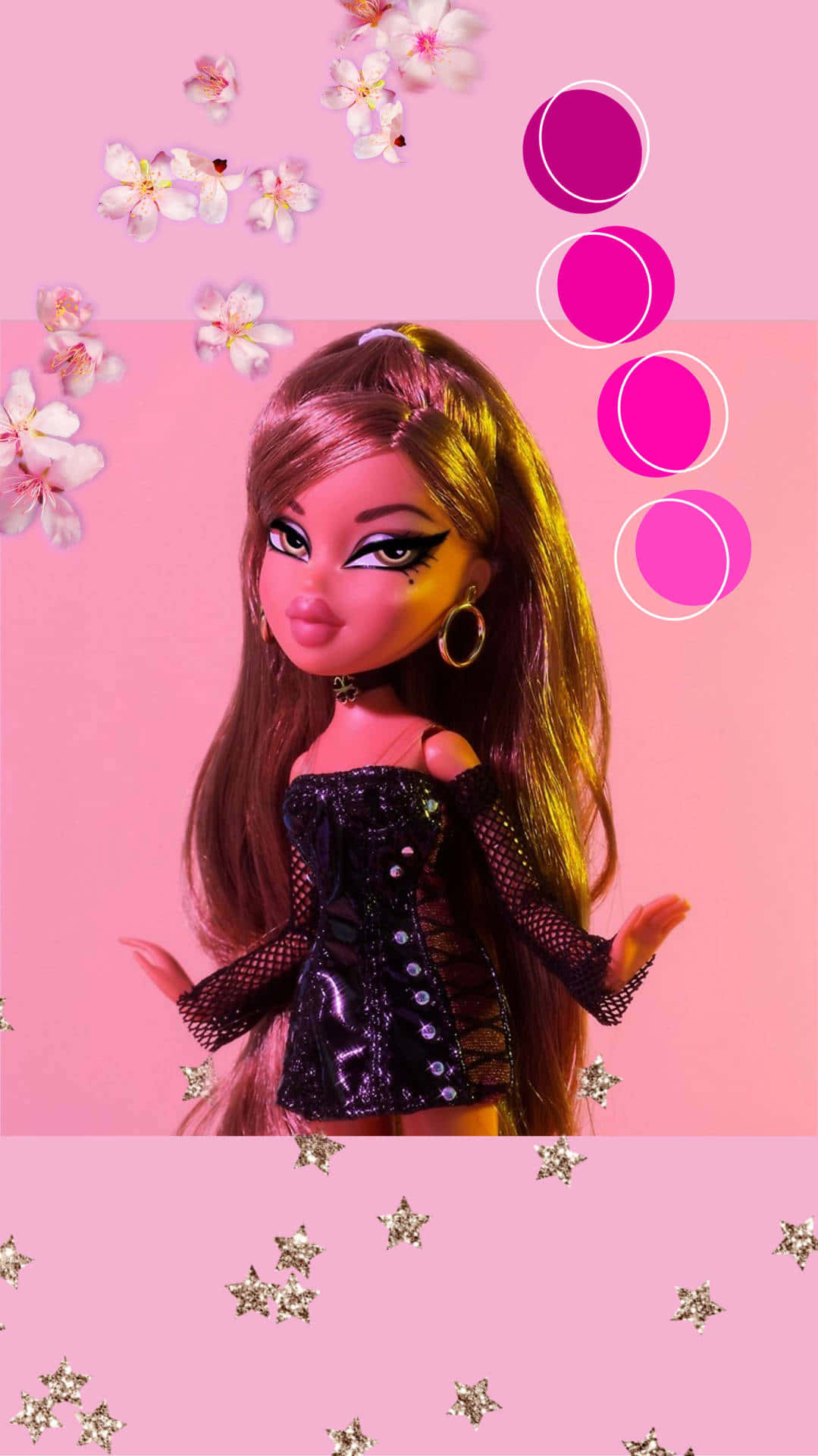 Tận hưởng vẻ đẹp đầy màu sắc của búp bê Bratz Hình nền