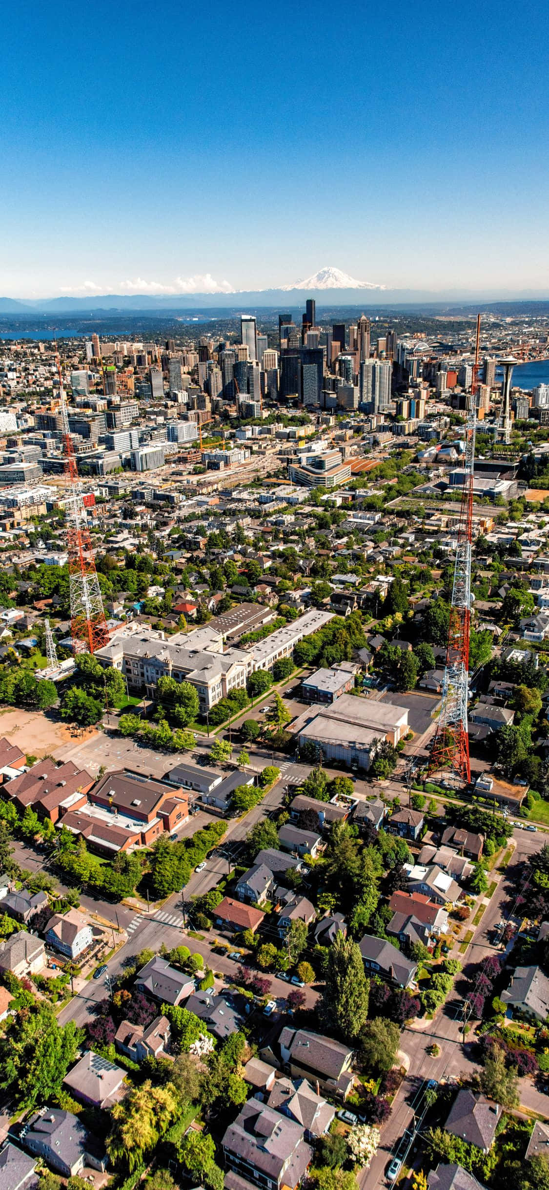 Tận hưởng vẻ đẹp của Seattle trên iPhone X Hình nền