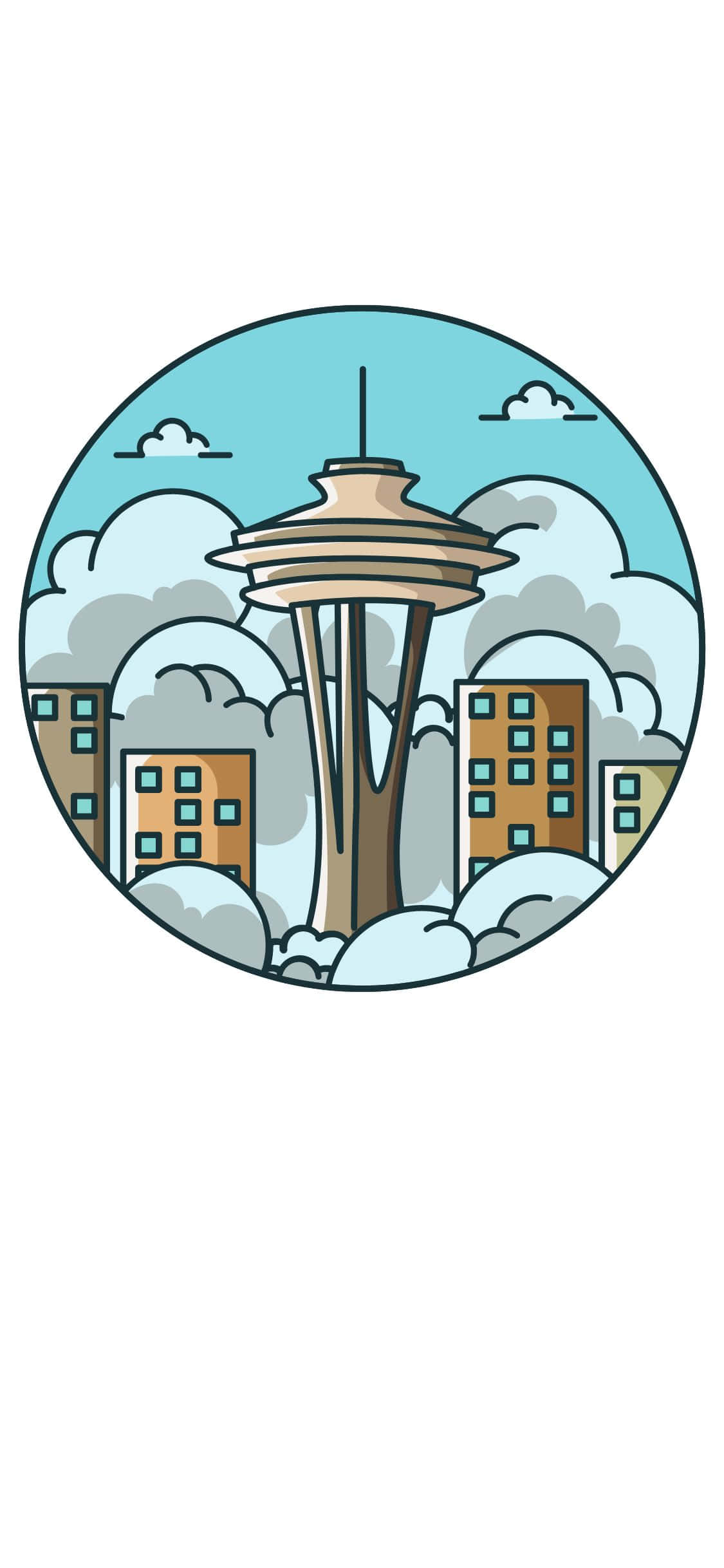 Tận hưởng vẻ đẹp của đường chân trời Seattle khi sử dụng iPhone X. Hình nền