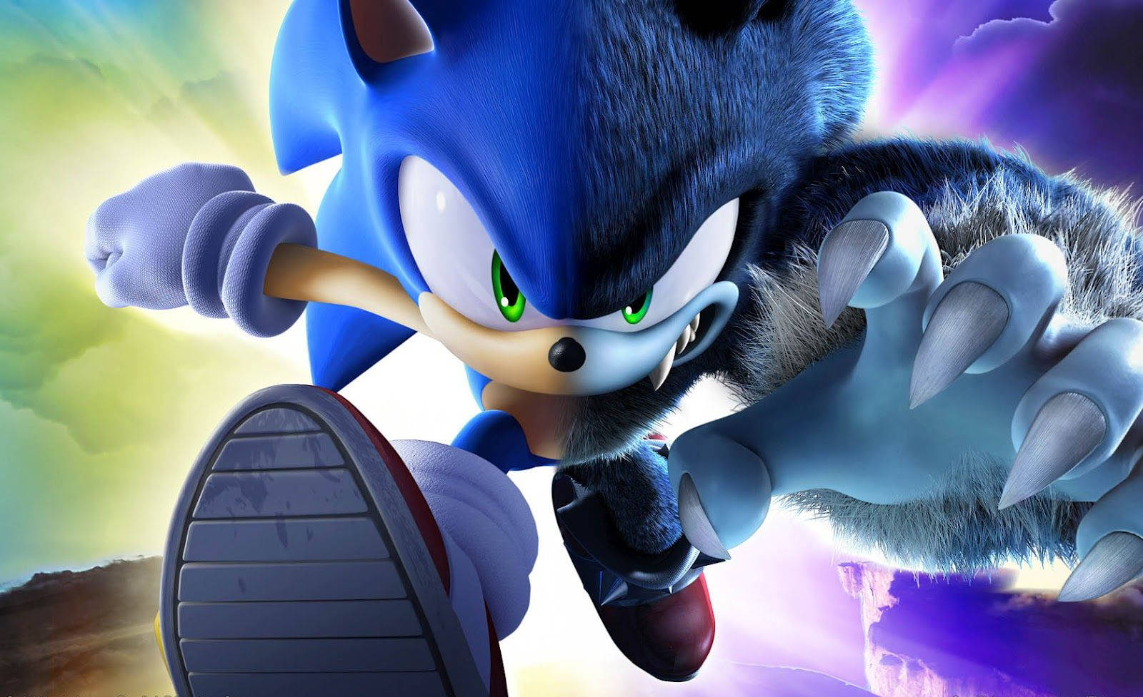Hình nền Sonic The Hedgehog biến thành Werehog.