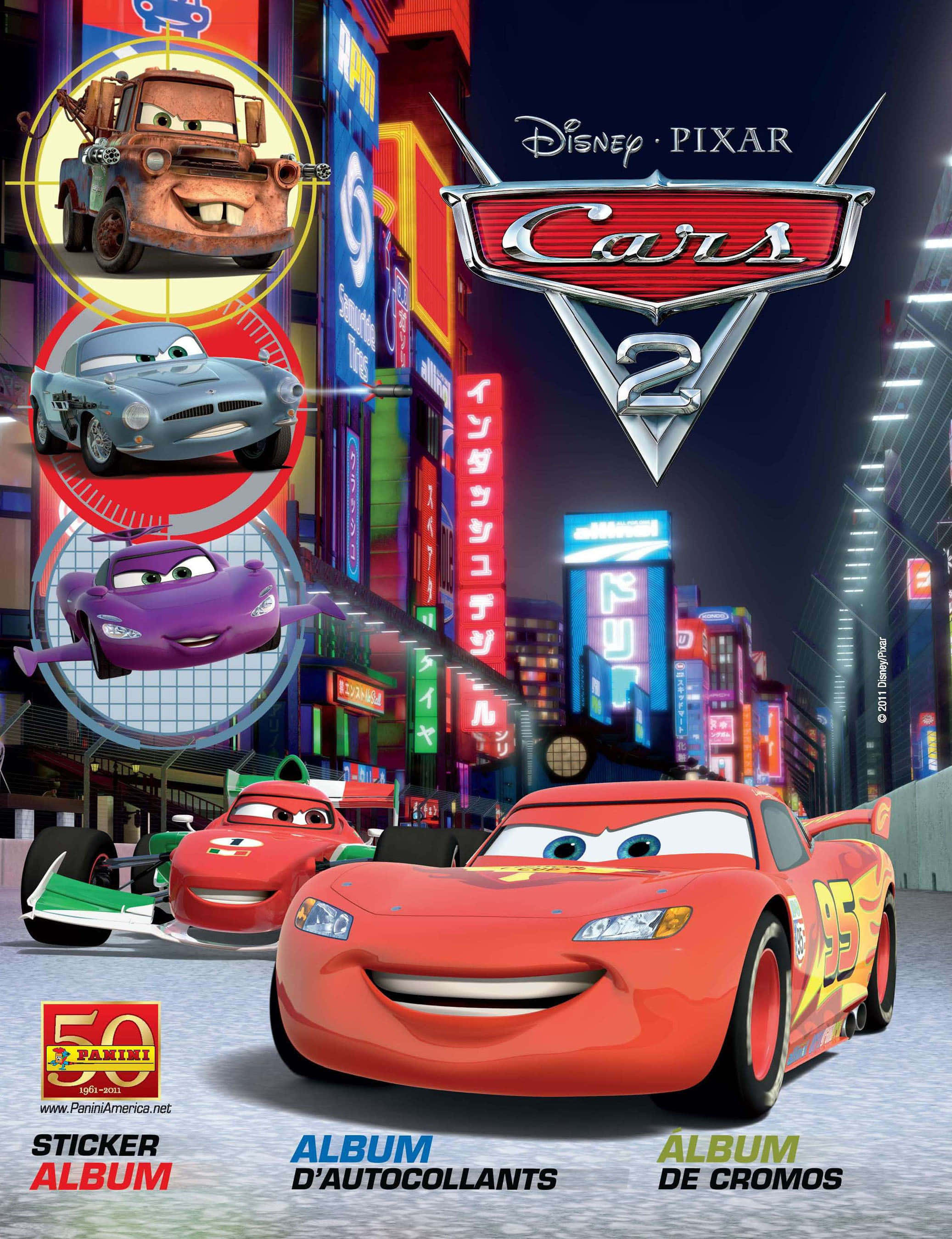 "Tăng Tốc Hiệu Suất - Lightning McQueen Đua Quanh Đường Đua Trong Cars 2!" Hình nền