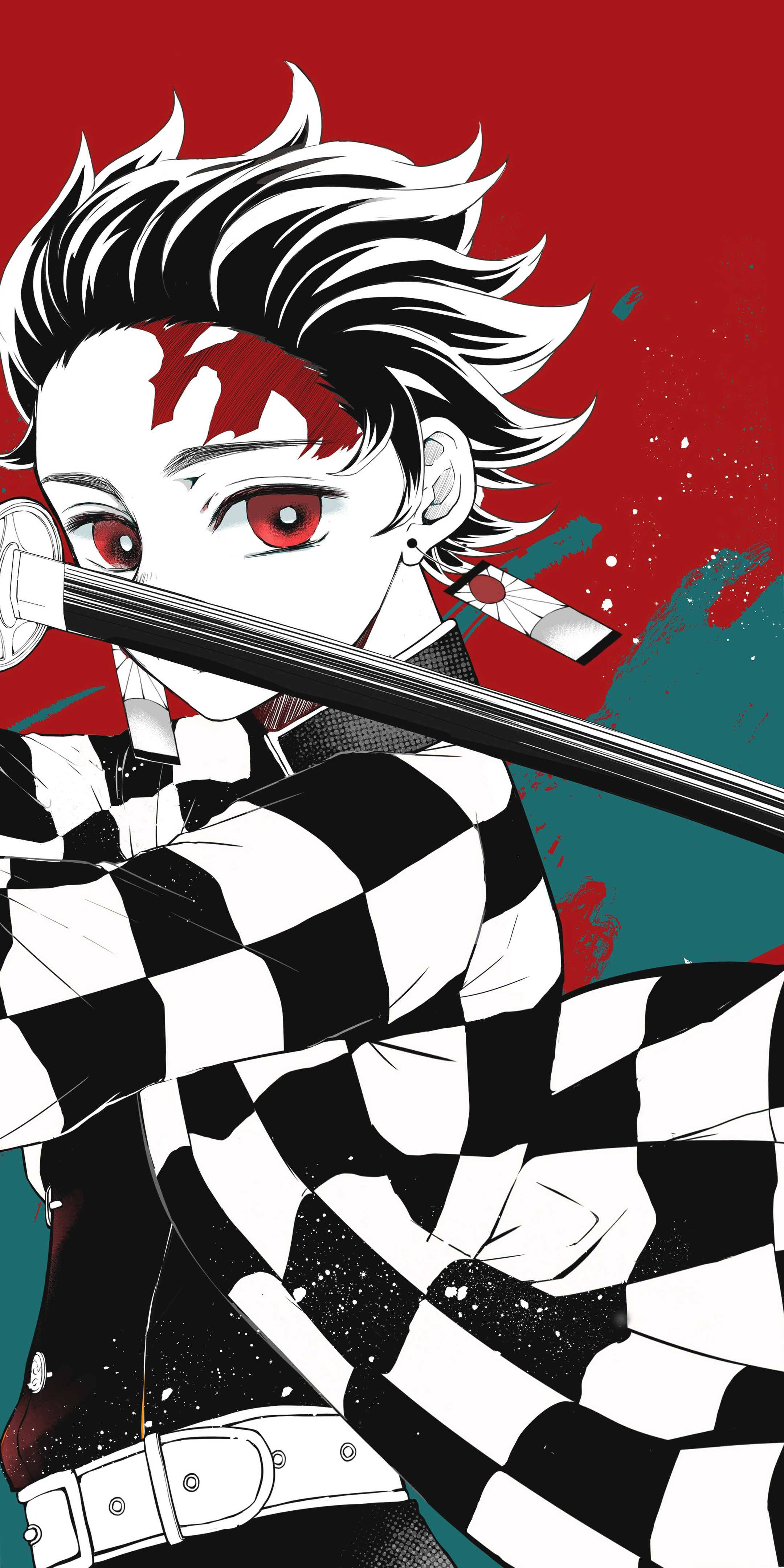 Tanjiro với thanh kiếm Demon Slayer iPhone Hình nền
