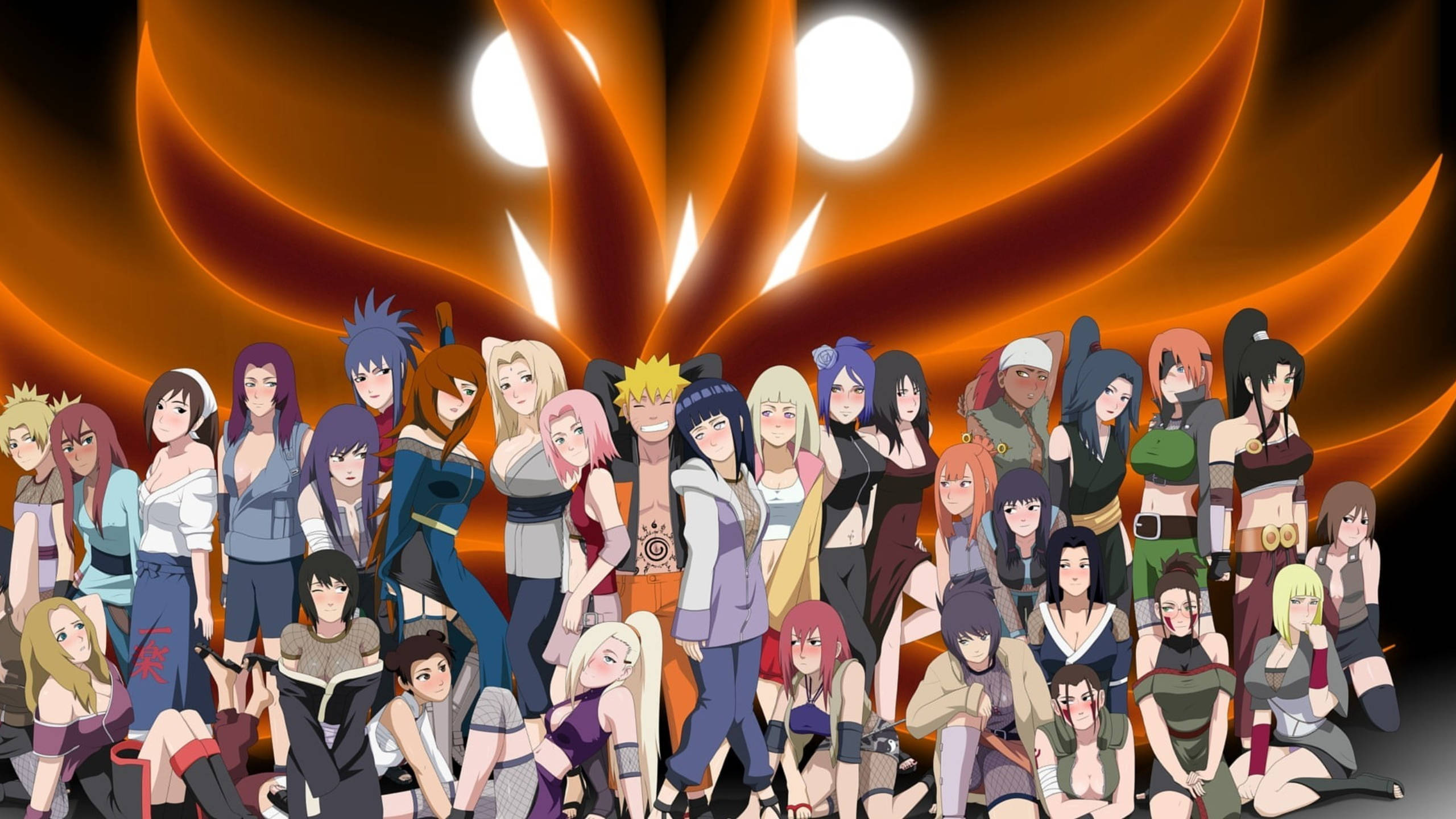 Tất cả nhân vật nữ trong Naruto Hình nền