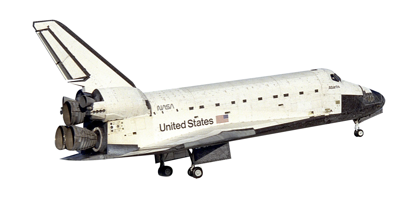 Tàu con thoi Atlantis của NASA với bộ phận hạ cánh đã triển khai Hình nền