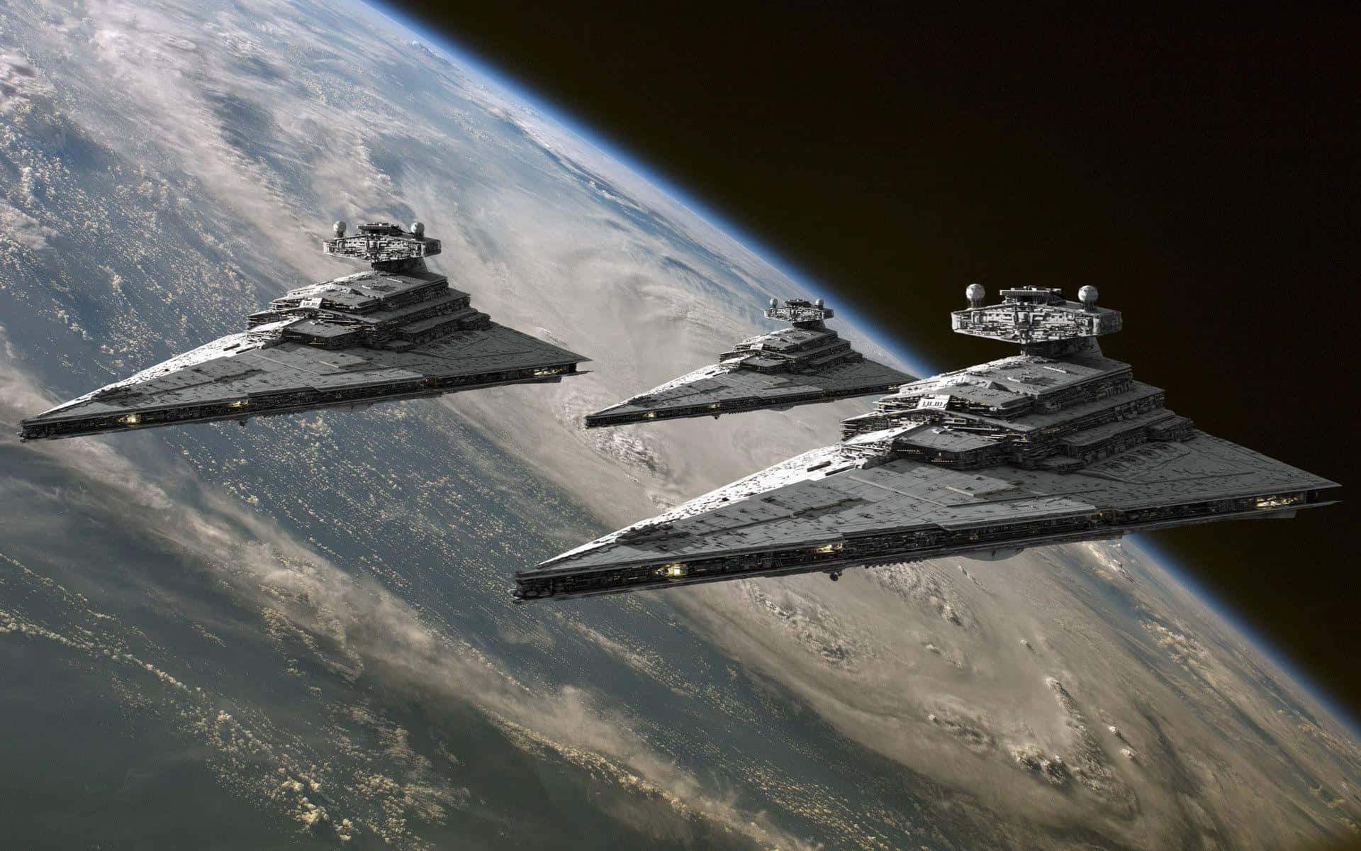 Tàu khu trục Imperial Star Destroyer nhìn nghiêng Hình nền