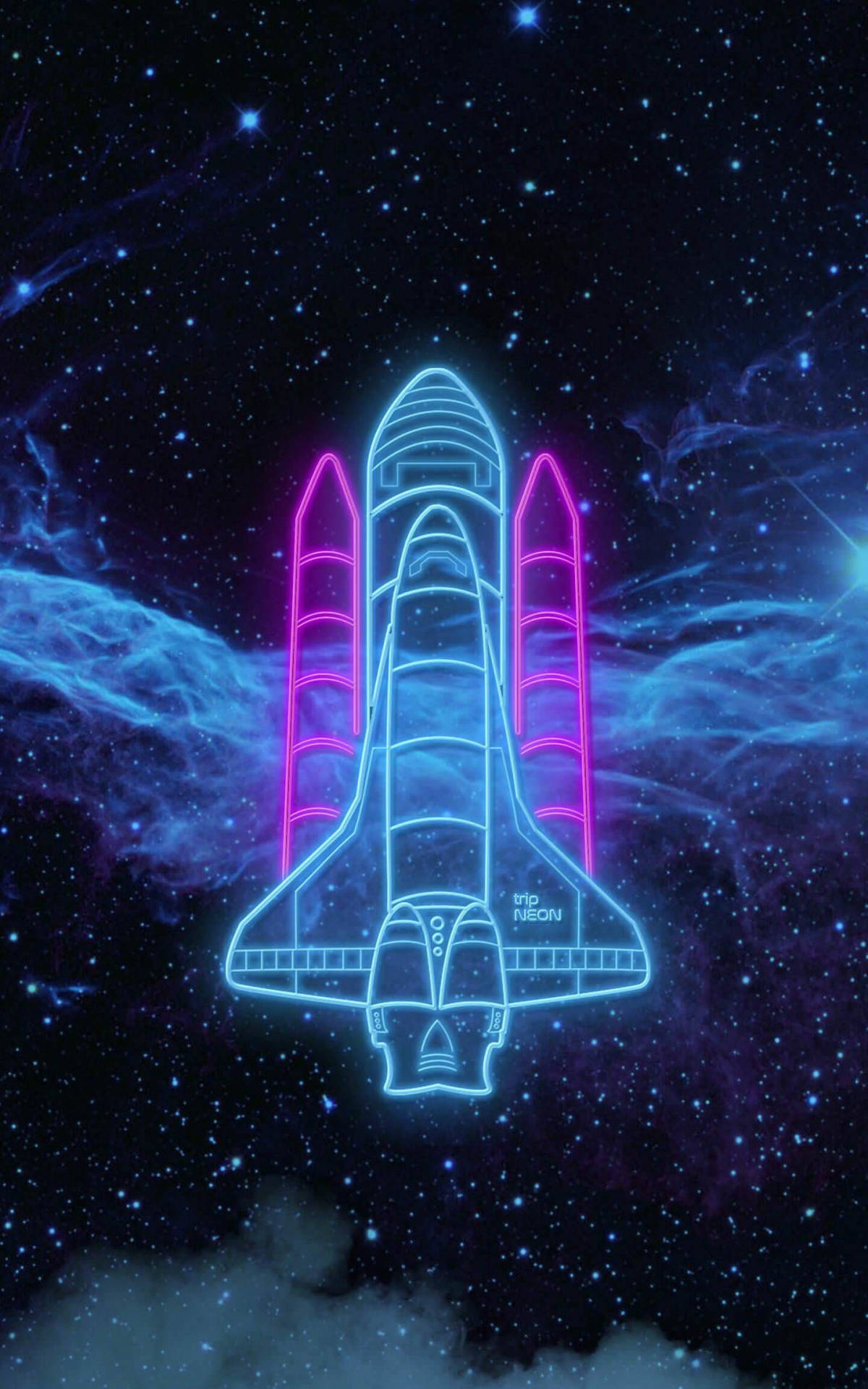 Tàu vũ trụ Neon Hình nền