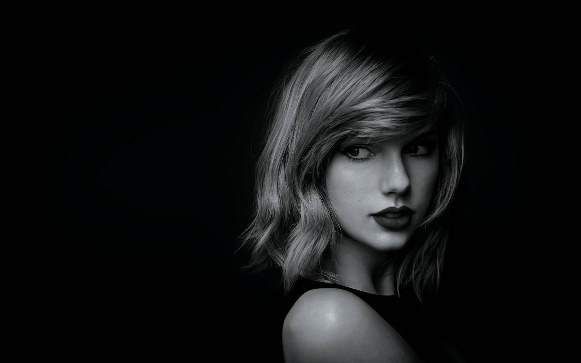 Chân dung Taylor Swift đen trắng, nhạc sĩ hoặc người viết bài hát