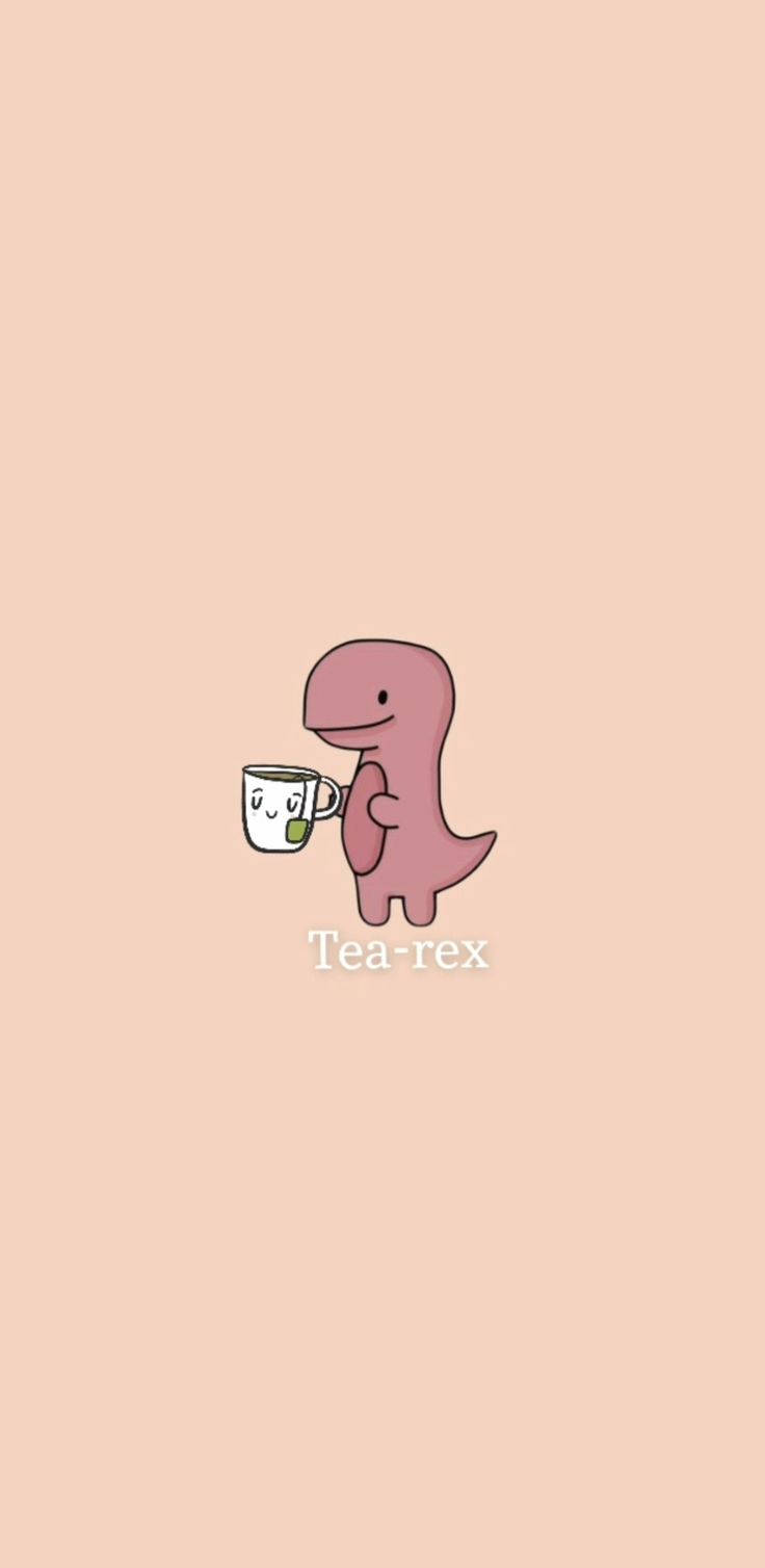 Tea-rex Khủng long Kawaii iPhone Hình nền