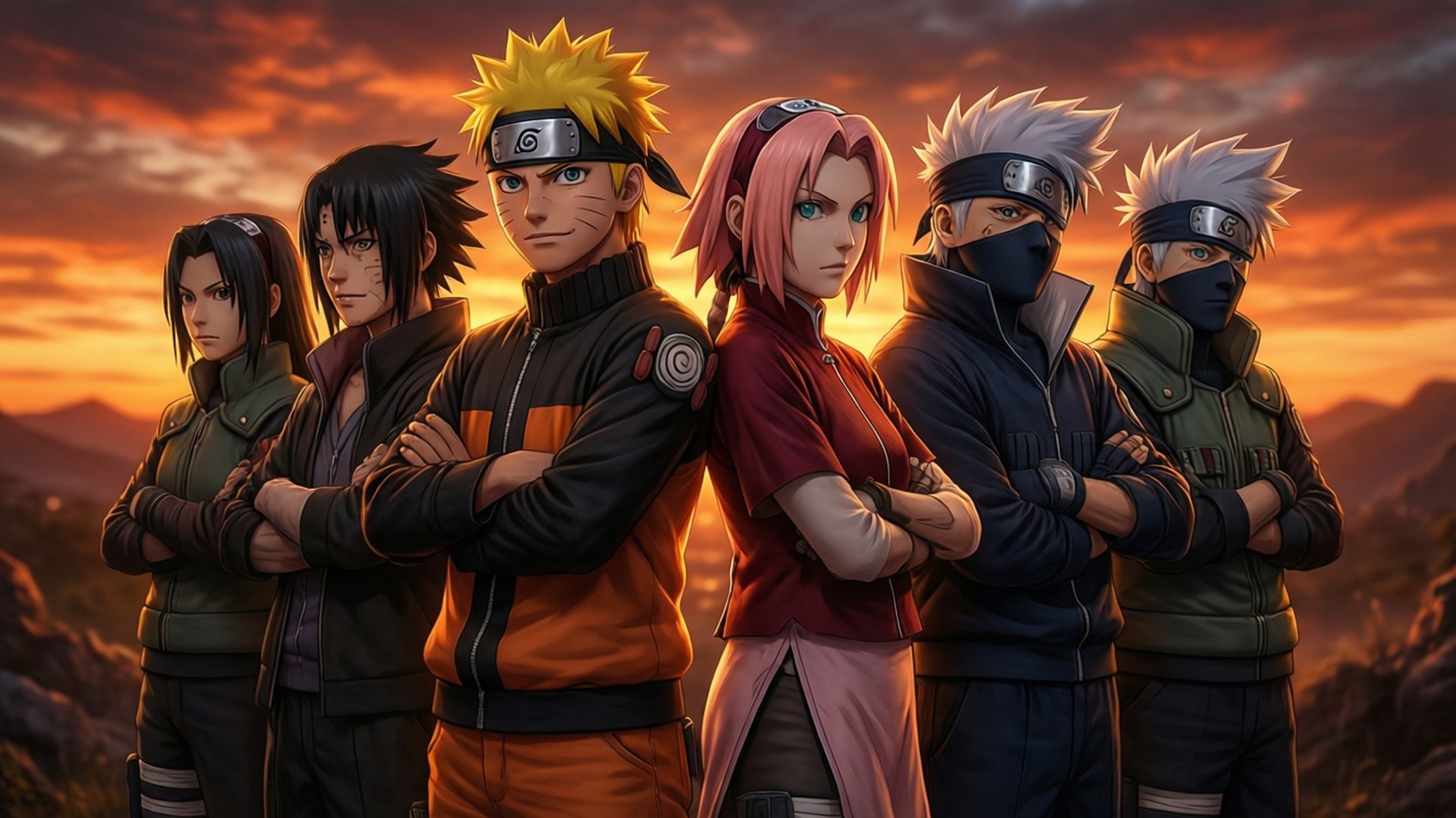 Team 7 Đối Đầu Hoàng Hôn Hình nền