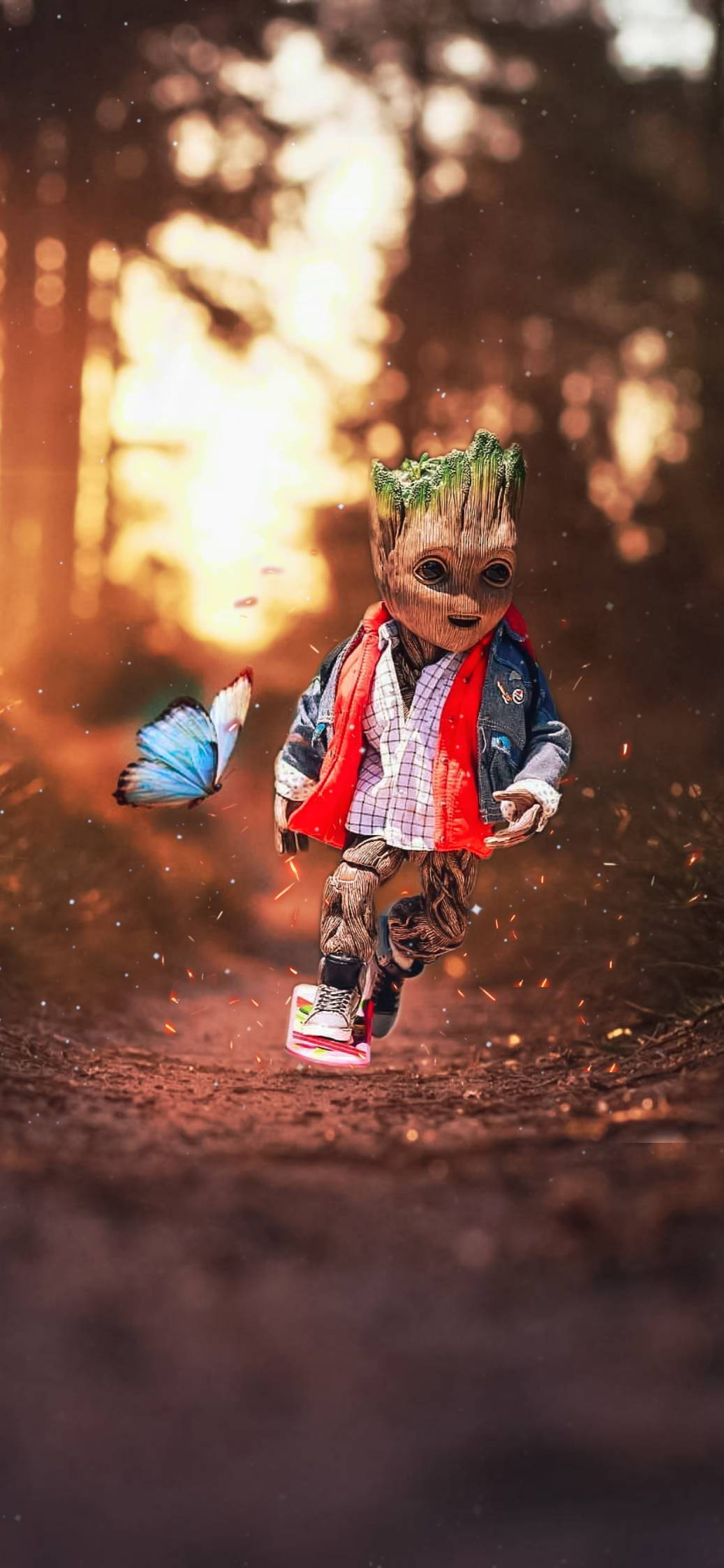 Teen Groot Trong Trang Phục Ngầu Hình nền