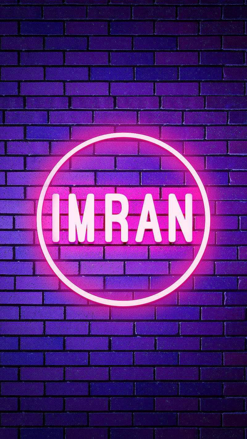 Tên Imran phát sáng neon Hình nền