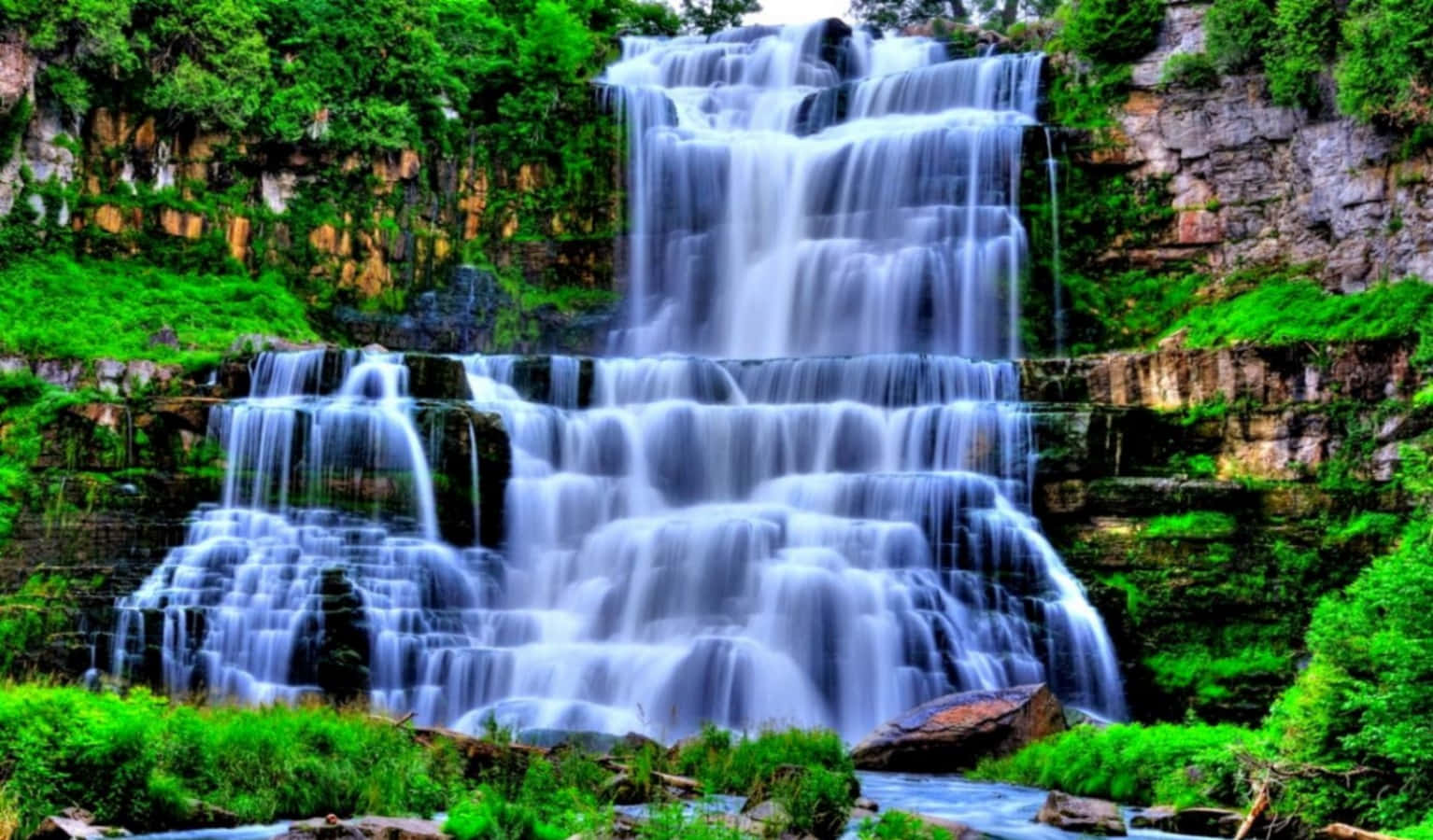 Thác nước Công viên Tiểu bang Chittenango Falls cho máy tính Hình nền