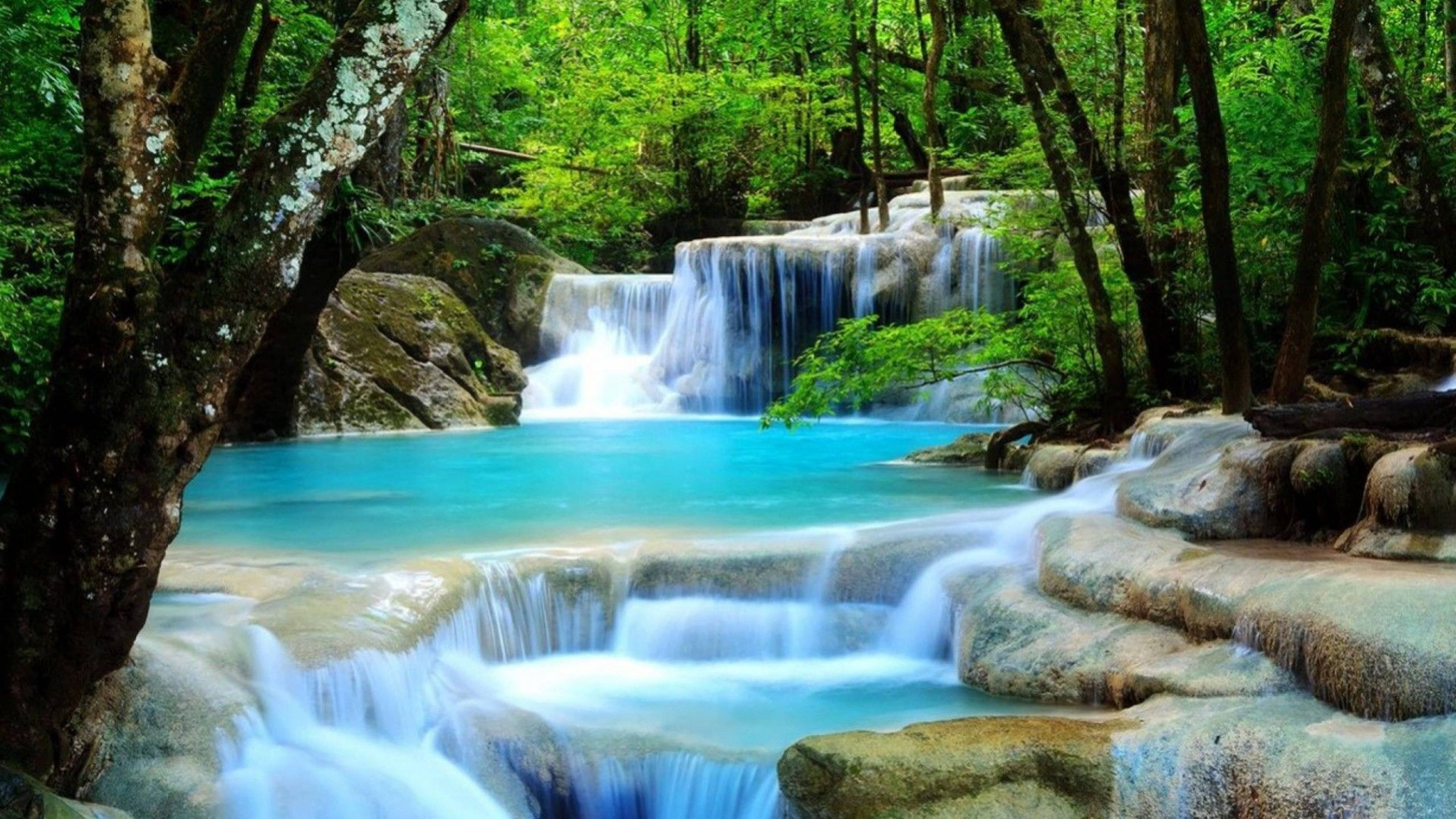 Thác nước Erawan National Park HD Hình nền