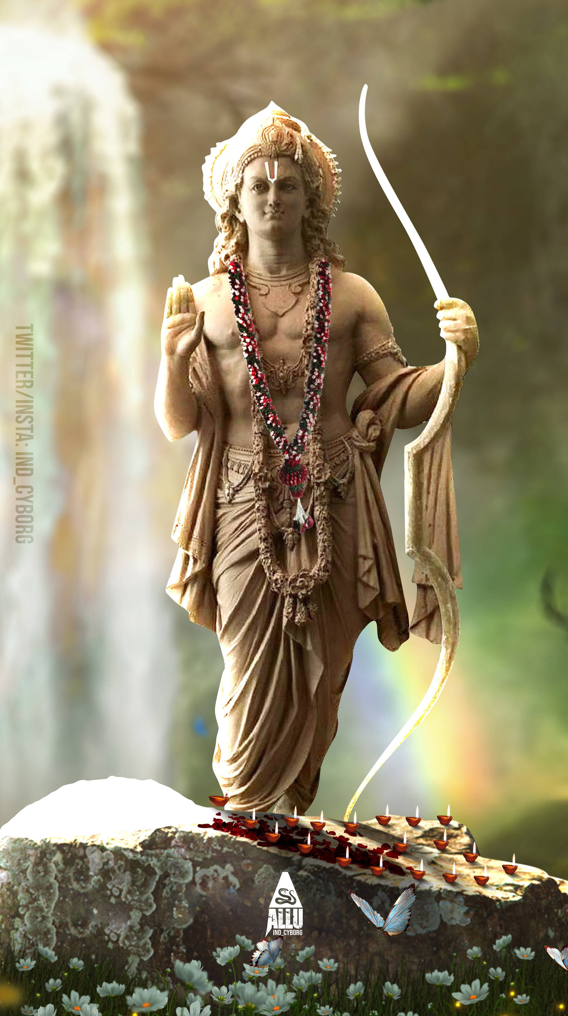 Thác nước Shree Ram Hình nền