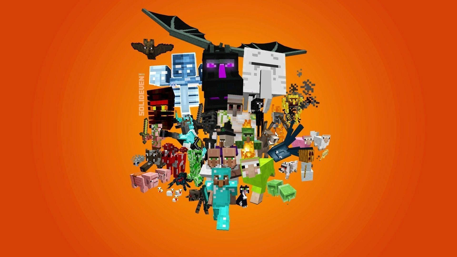 Hình nền Minecraft Herobrine Và Đồng Đội