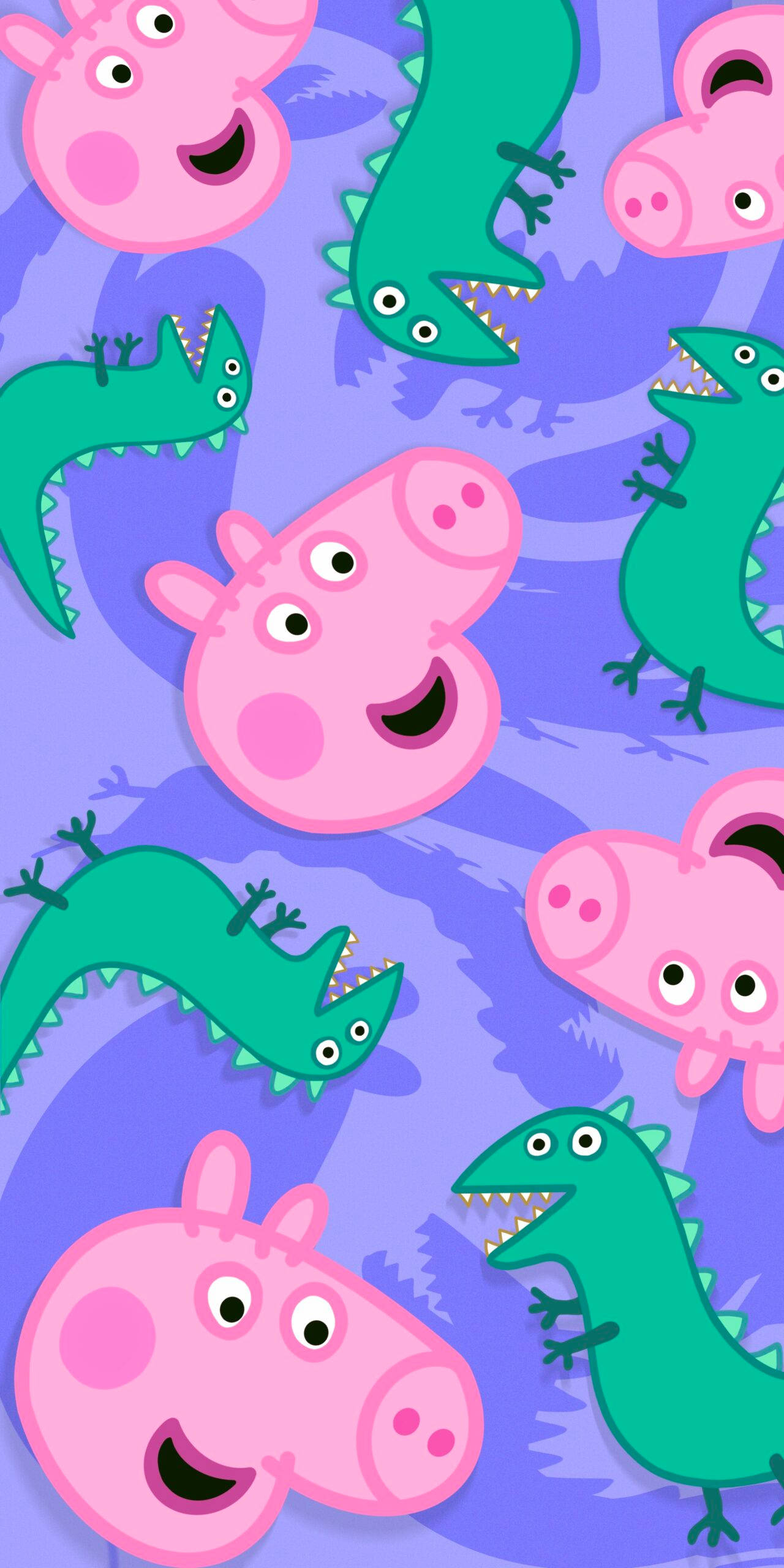 Thằn lằn lớn và Peppa Pig iPhone Hình nền