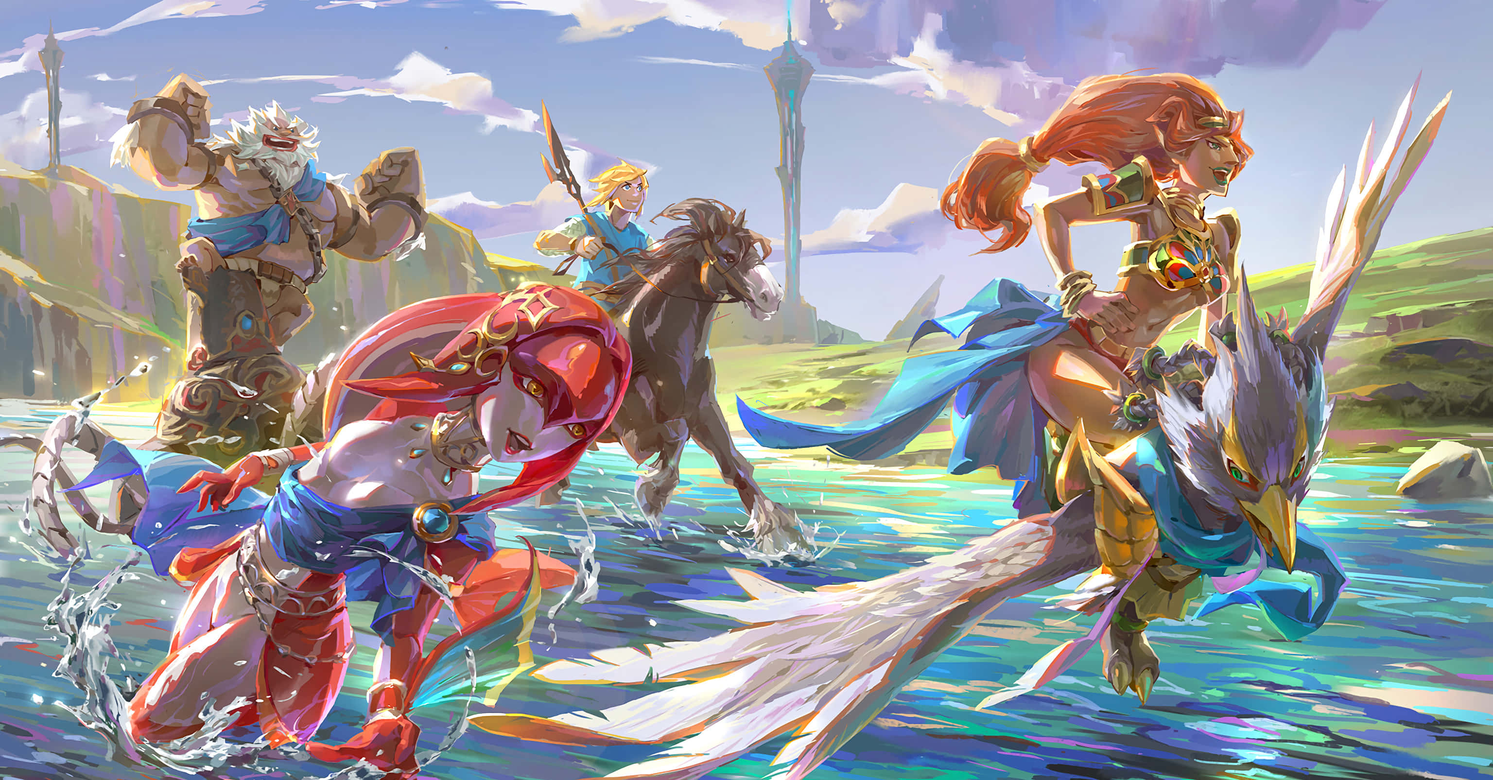 Thanh kiếm Master Sword gọi bạn lên hành trình huyền thoại cứu lấy vùng đất Hyrule. Hình nền
