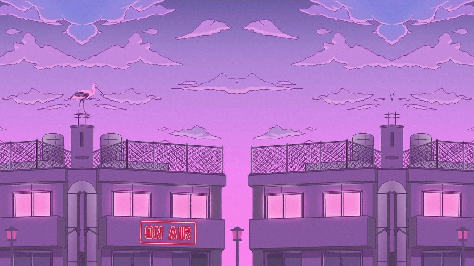 Thành phố Anime nhộn nhịp và đầy sức sống. Hình nền
