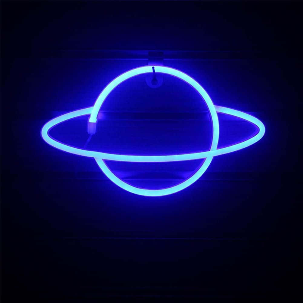Thành phố neon xanh siêu thực Hình nền