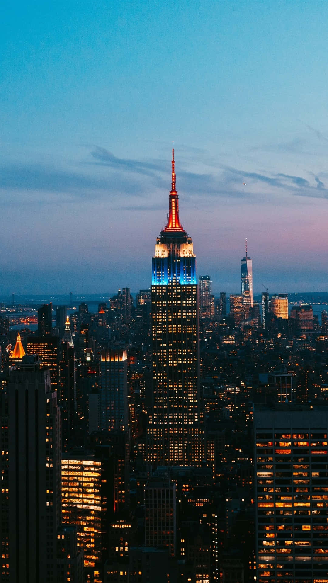 Thành phố New York về đêm Tòa nhà Empire State iPhone Hình nền